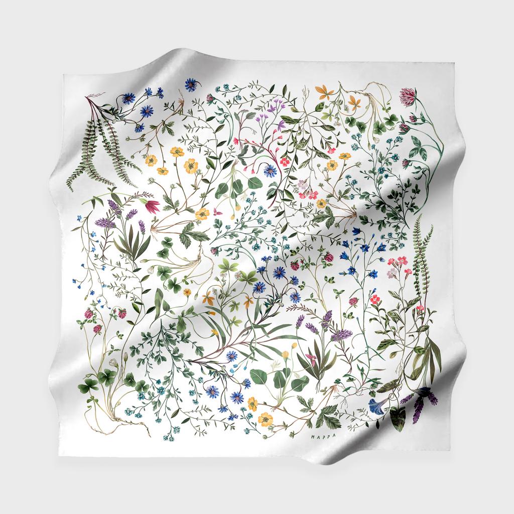 Платок-паше "Луг" (белый)