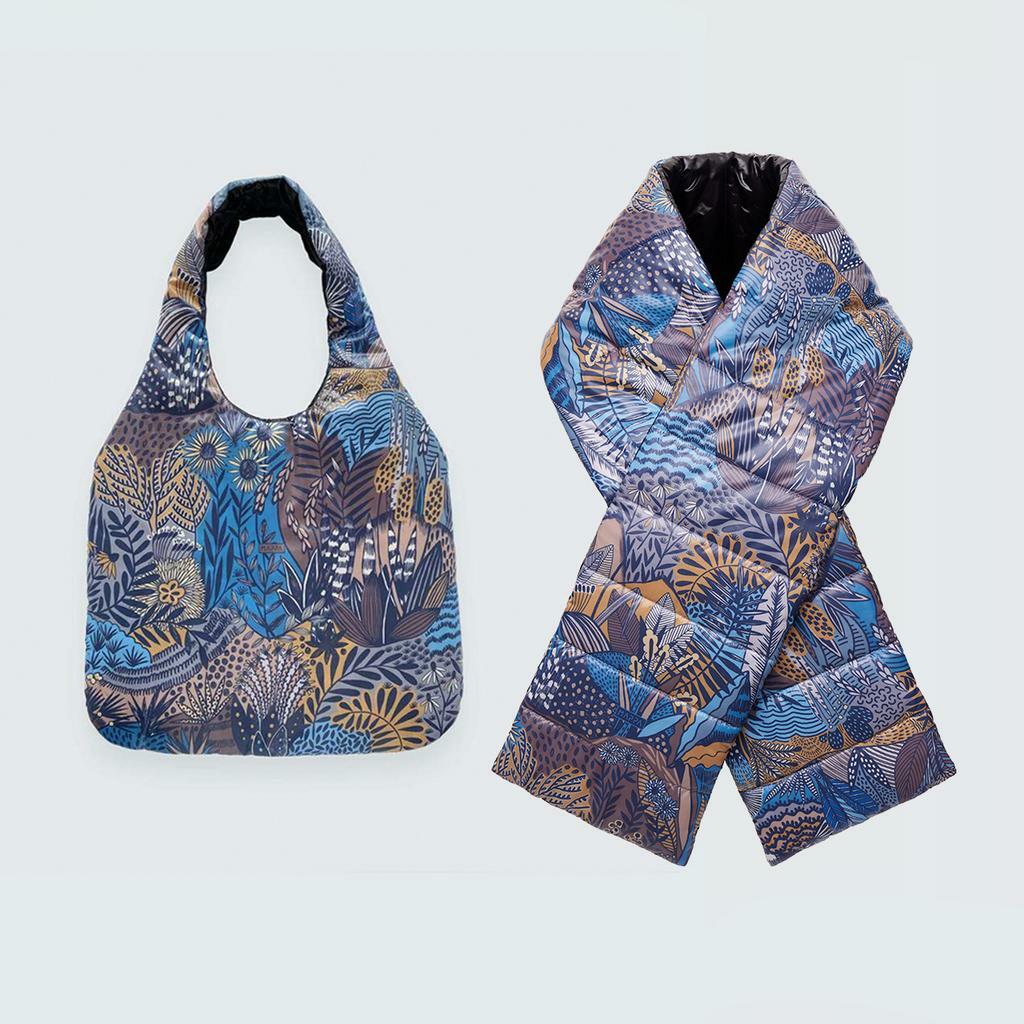 Сумка+шарф  "Цикорий голубой"