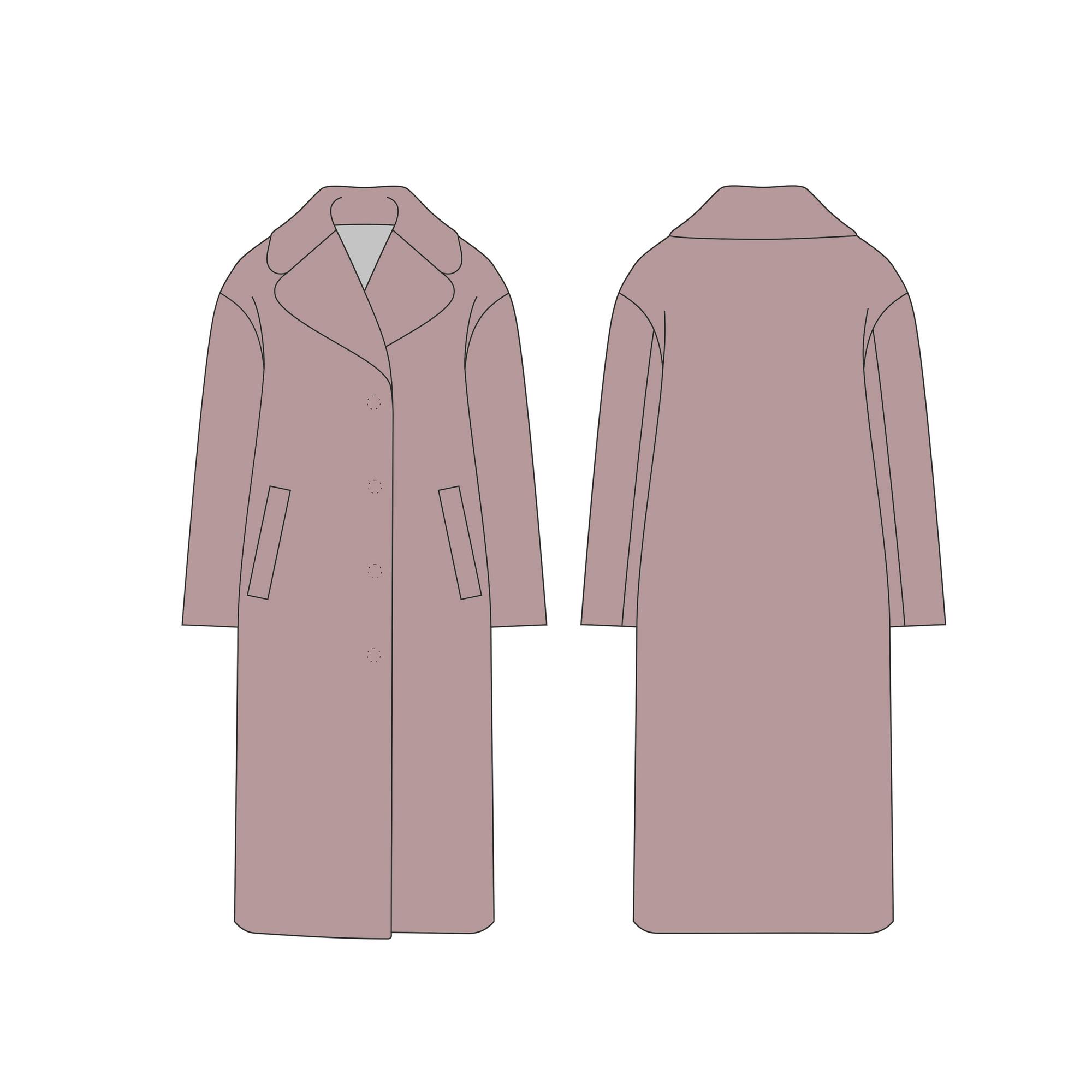 Шуба из экомеха - выкройка 5102