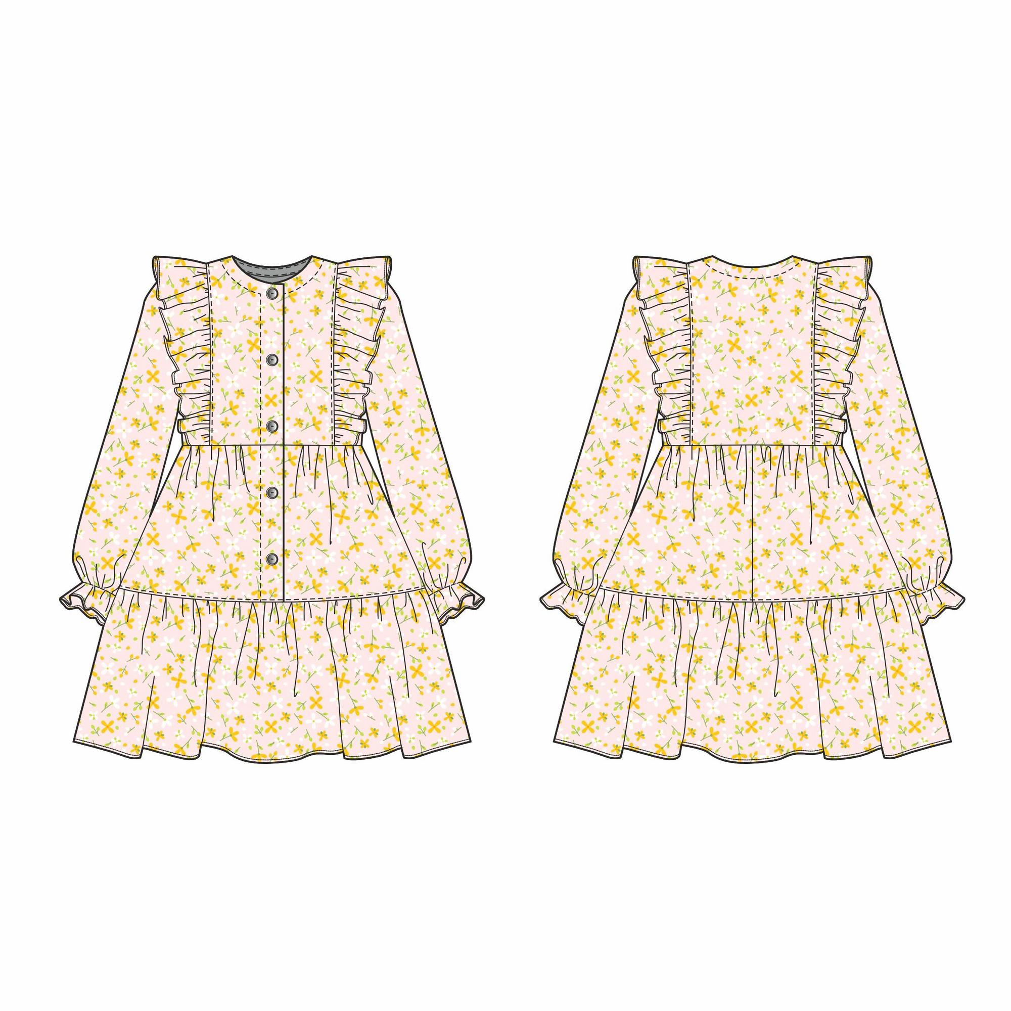 ПЛАТЬЕ АДЕЛЬ - ДЕТИ - выкройка 1002