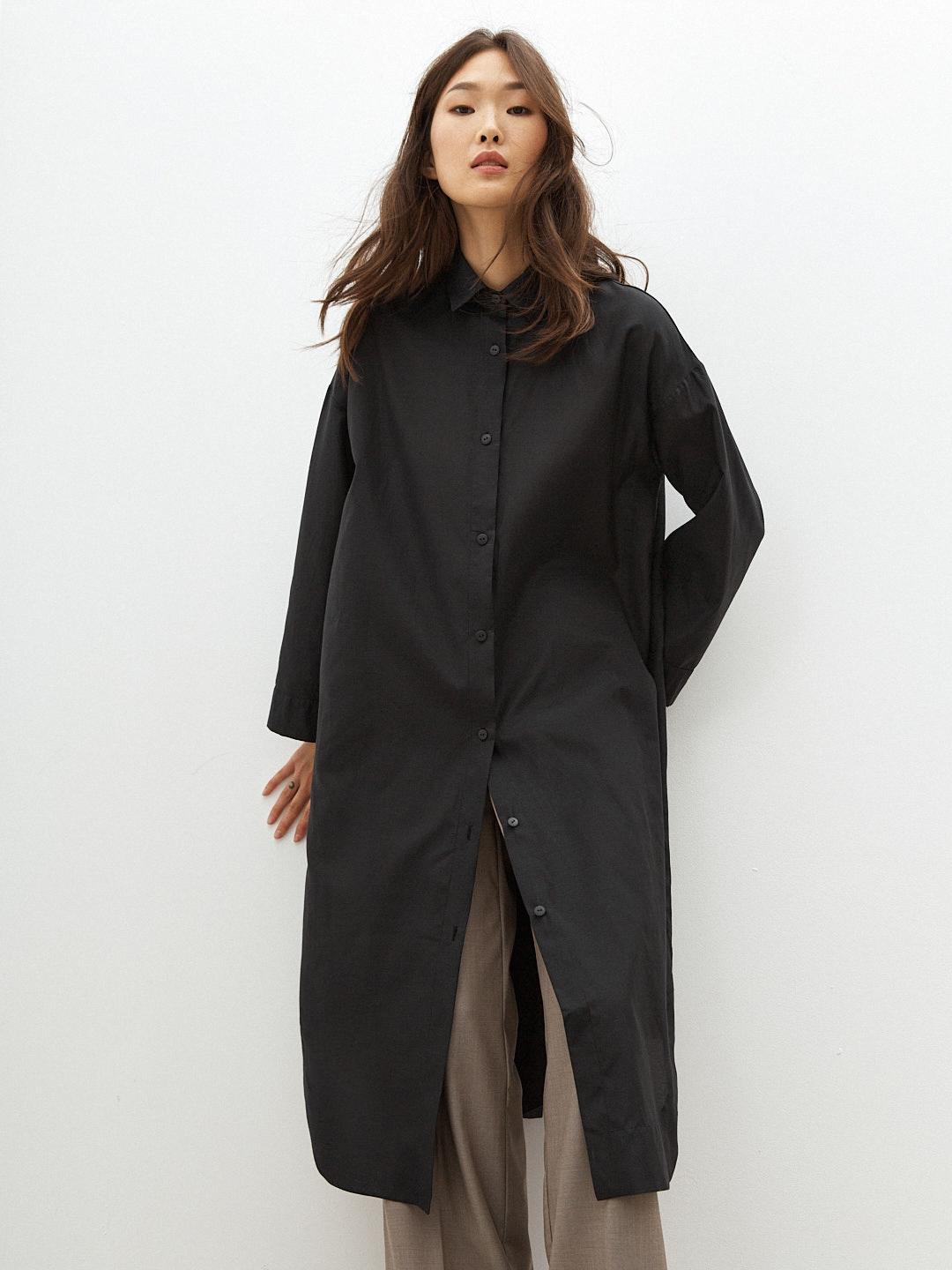 LONG SILK SHIRT
