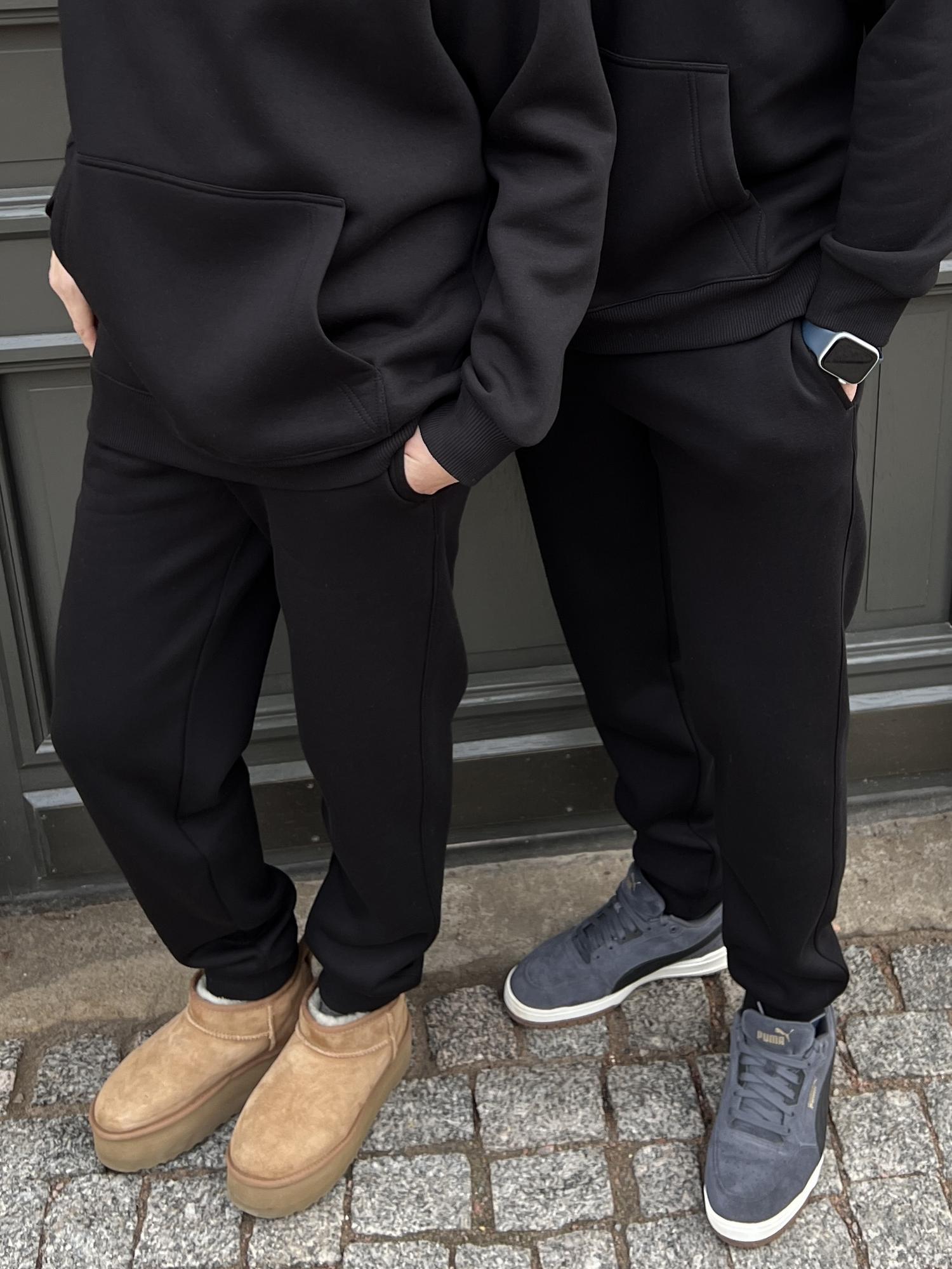 Брюки утепленные унисекс черные