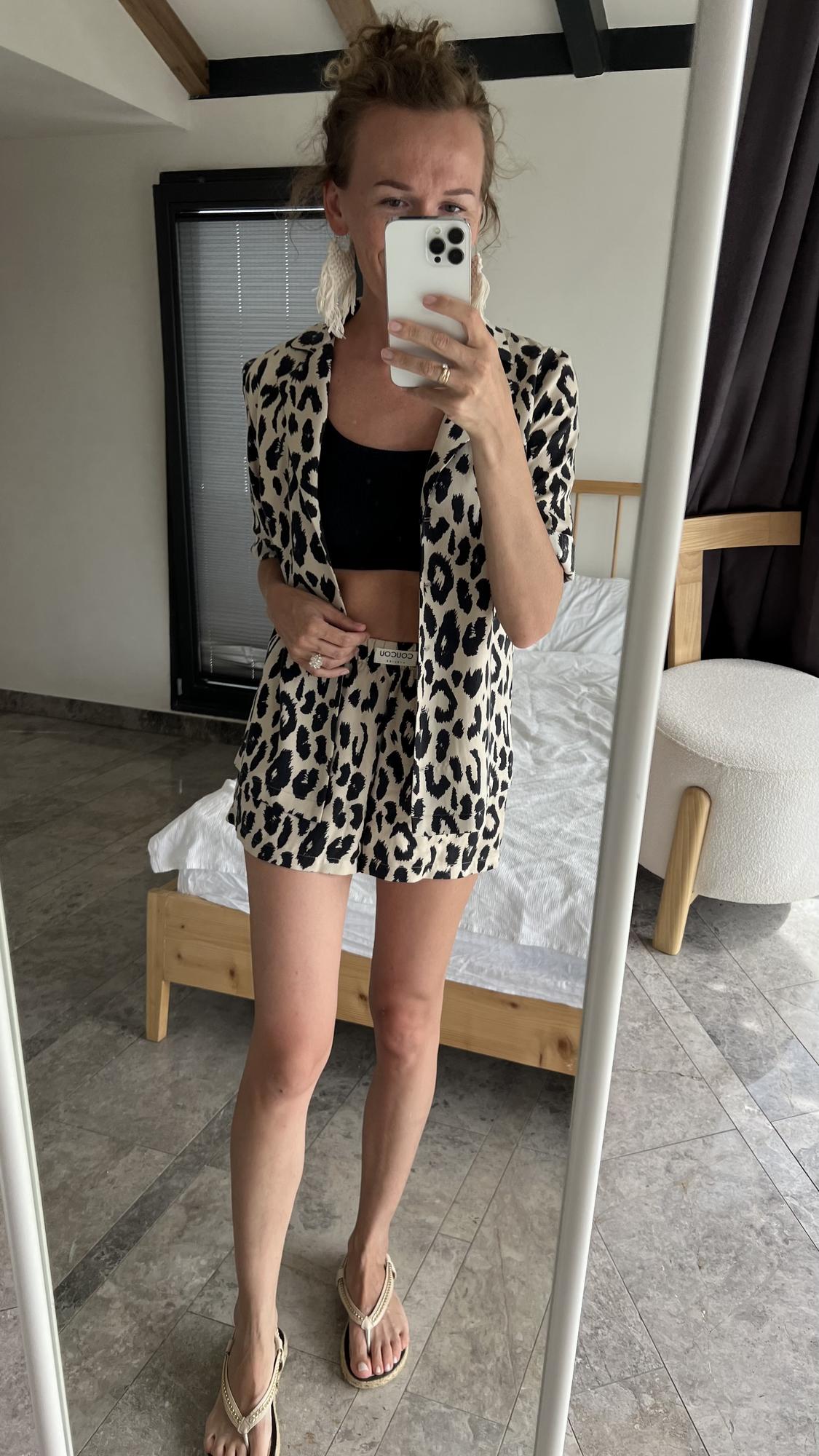 Шорты из тенселя Леопард