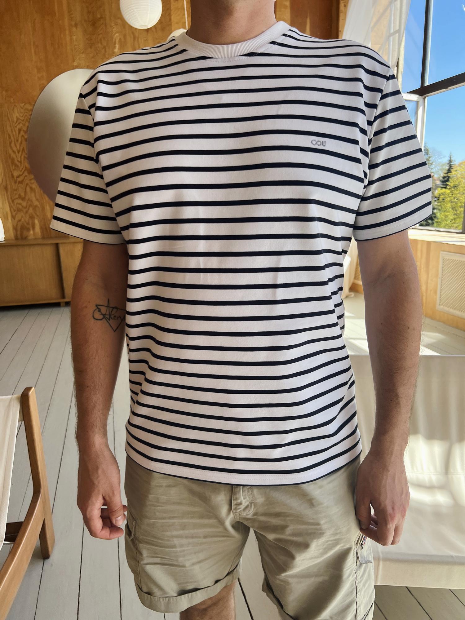 Футболка мужского кроя Cou в полоску