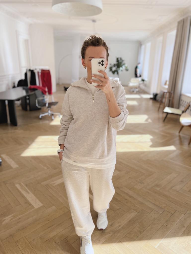 Брюки Club (бежевый меланж)