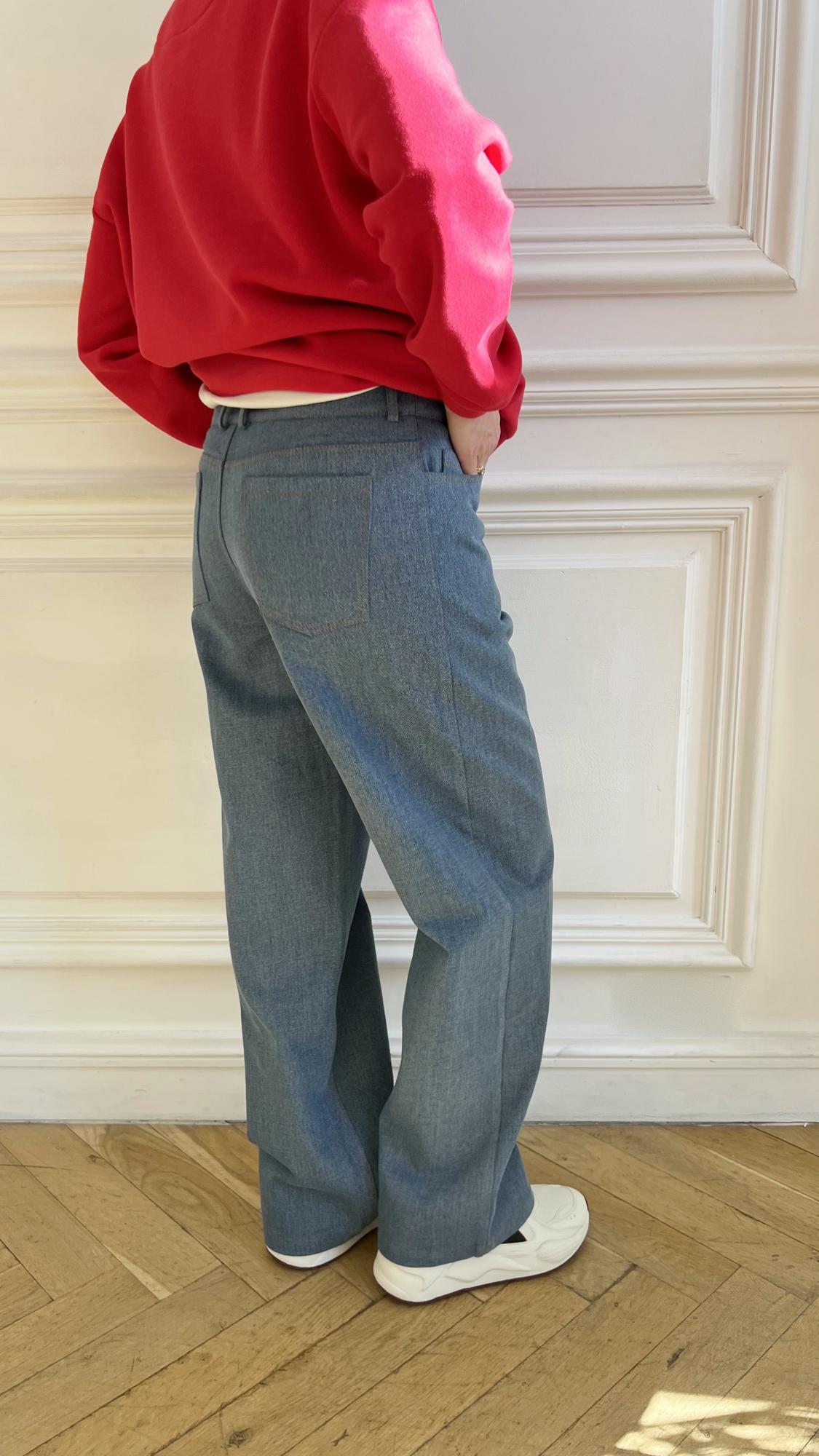 Джинсы прямые (светлый индиго)