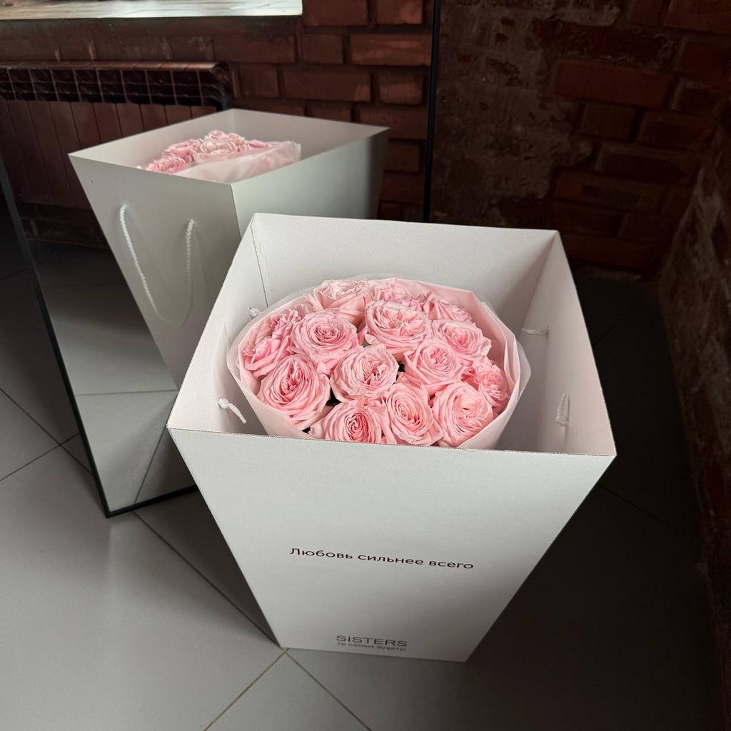 Букет пионовидных роз  Пинк Охара