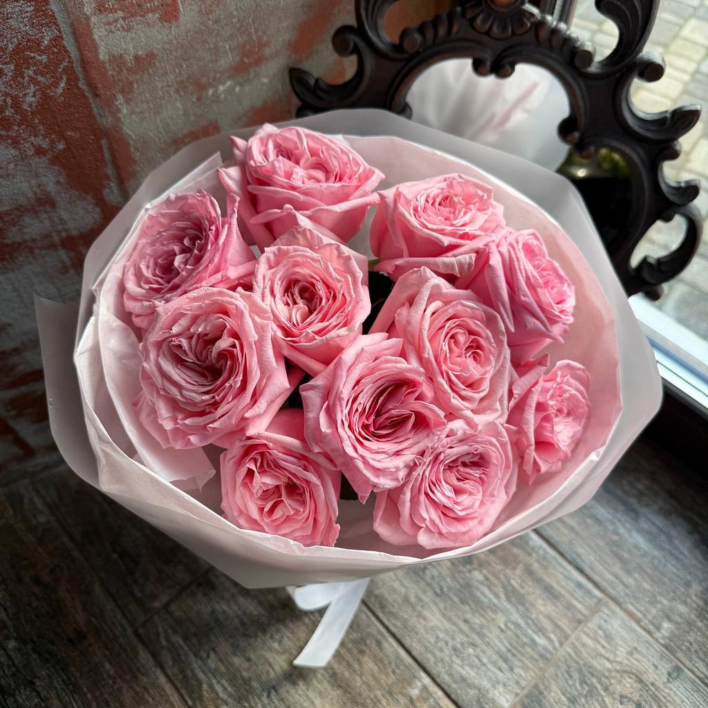 Букет пионовидных роз  Пинк Охара