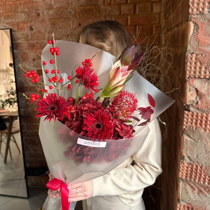 Авторский букет "Бургунди"