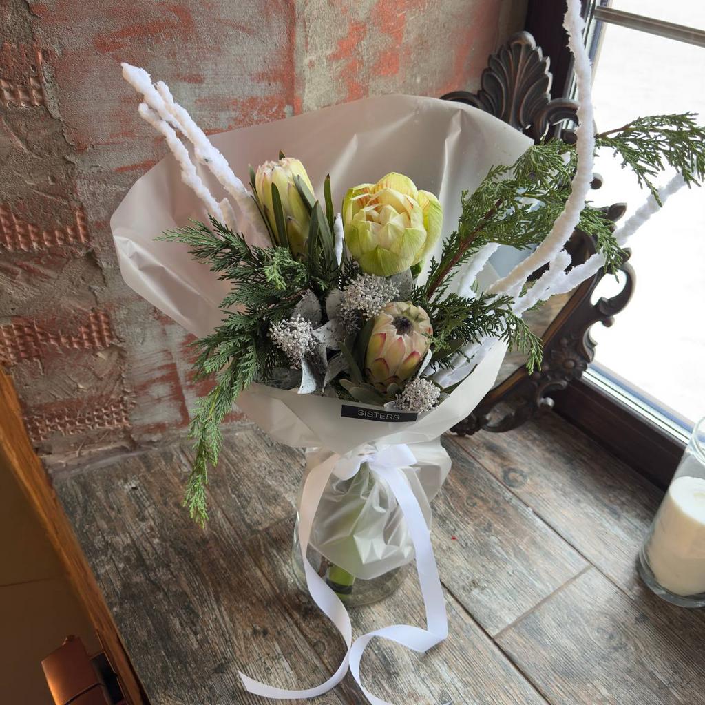 Авторский букет "Снежное утро"