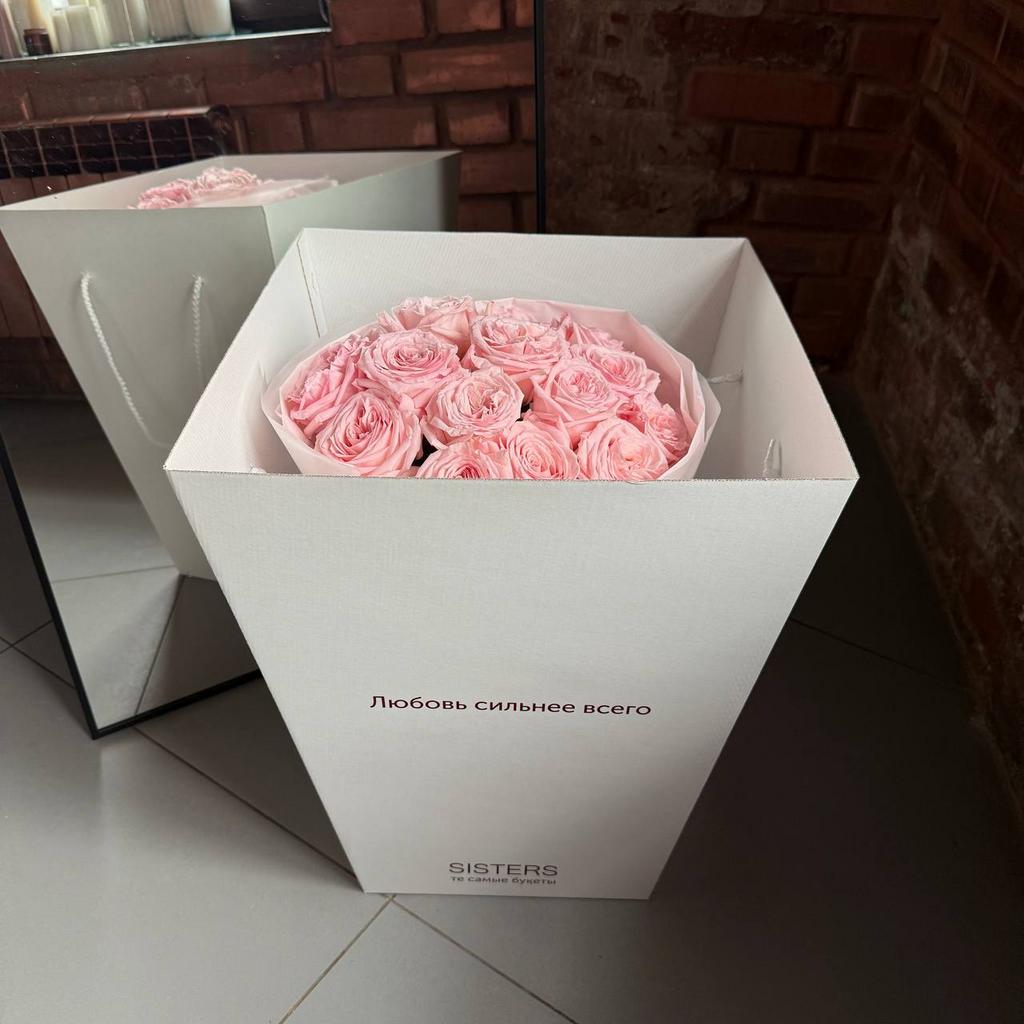 Букет пионовидных роз  Пинк Охара