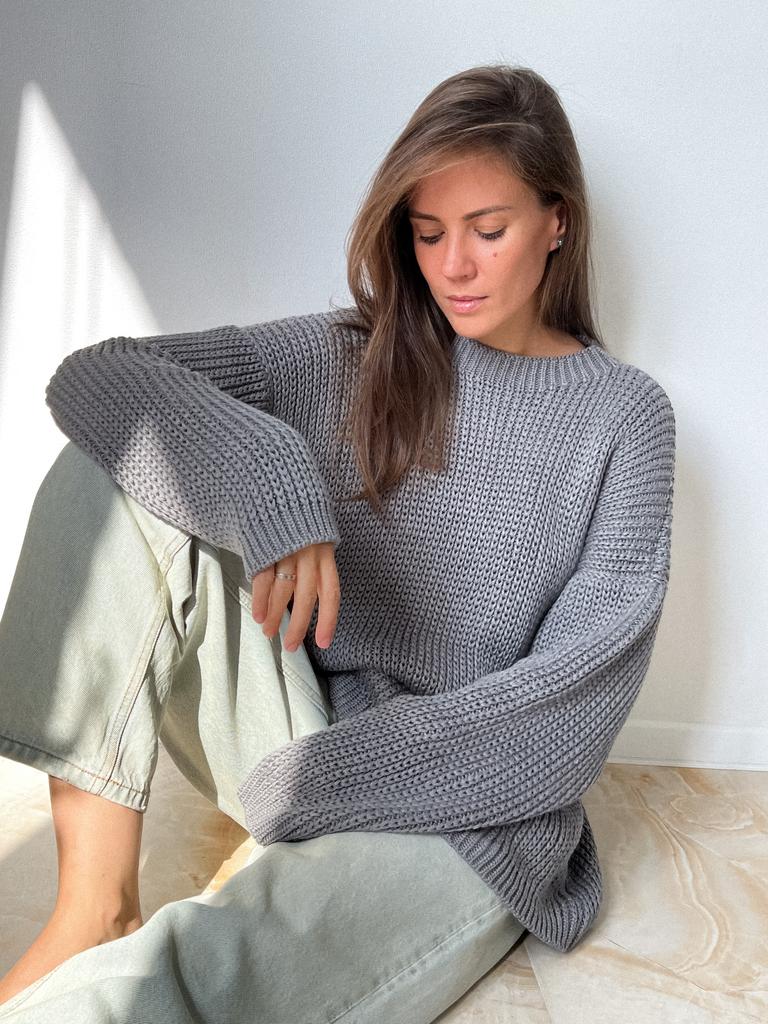 ЖЕНСКИЙ ДЖЕМПЕР ОВЕРСАЙЗ | ГРАФИТ