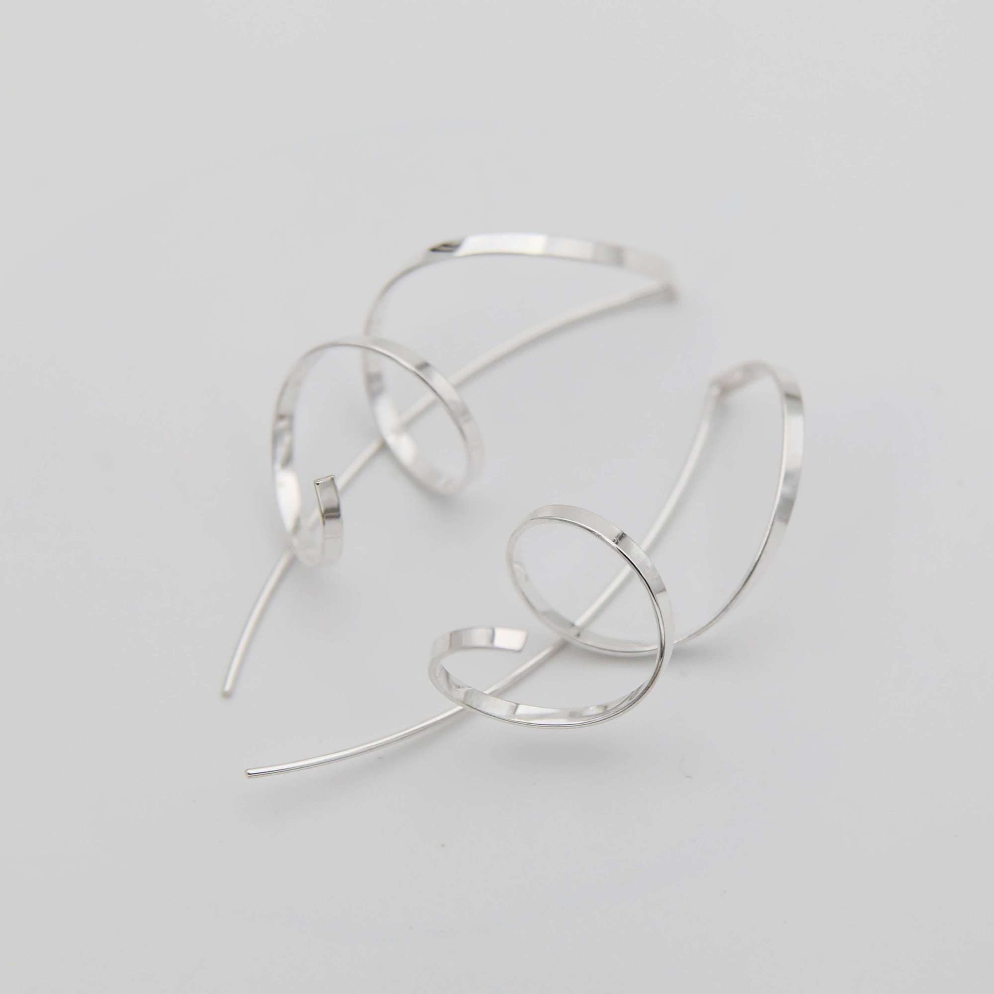 Серебряные серьги Спирали 1P985