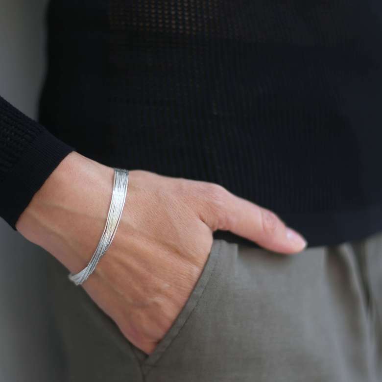 Браслет из 10 серебряных нитей 3P230