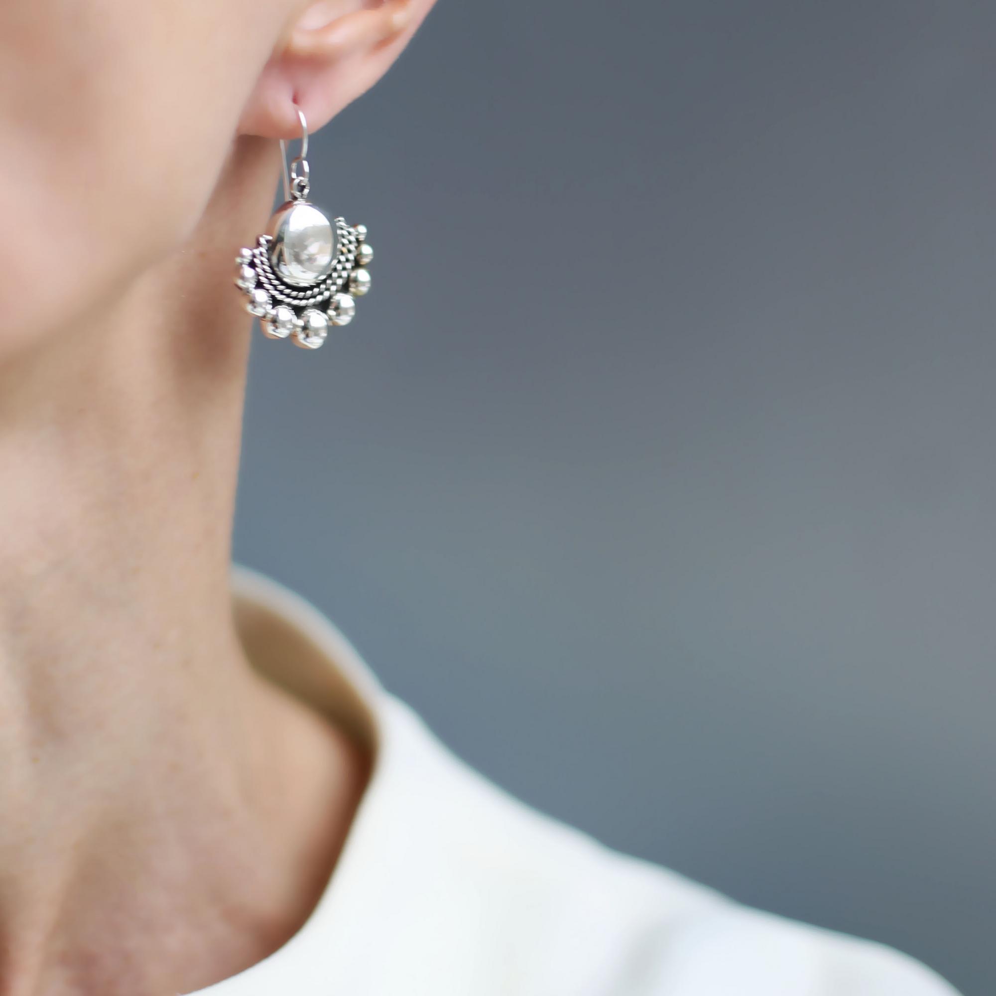 Серебряные серьги 1P2280