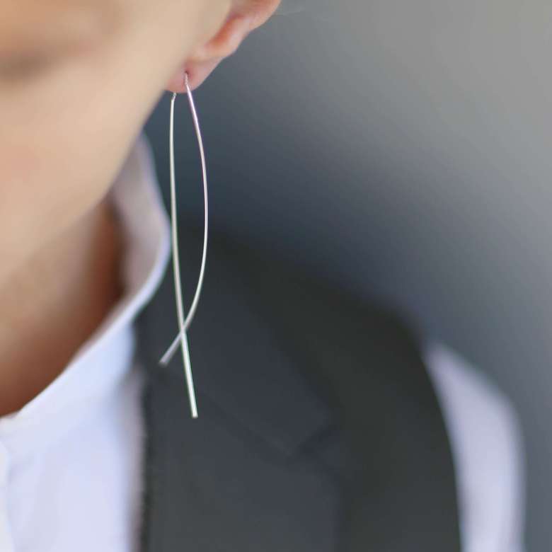 Серебряные серьги 1P1151