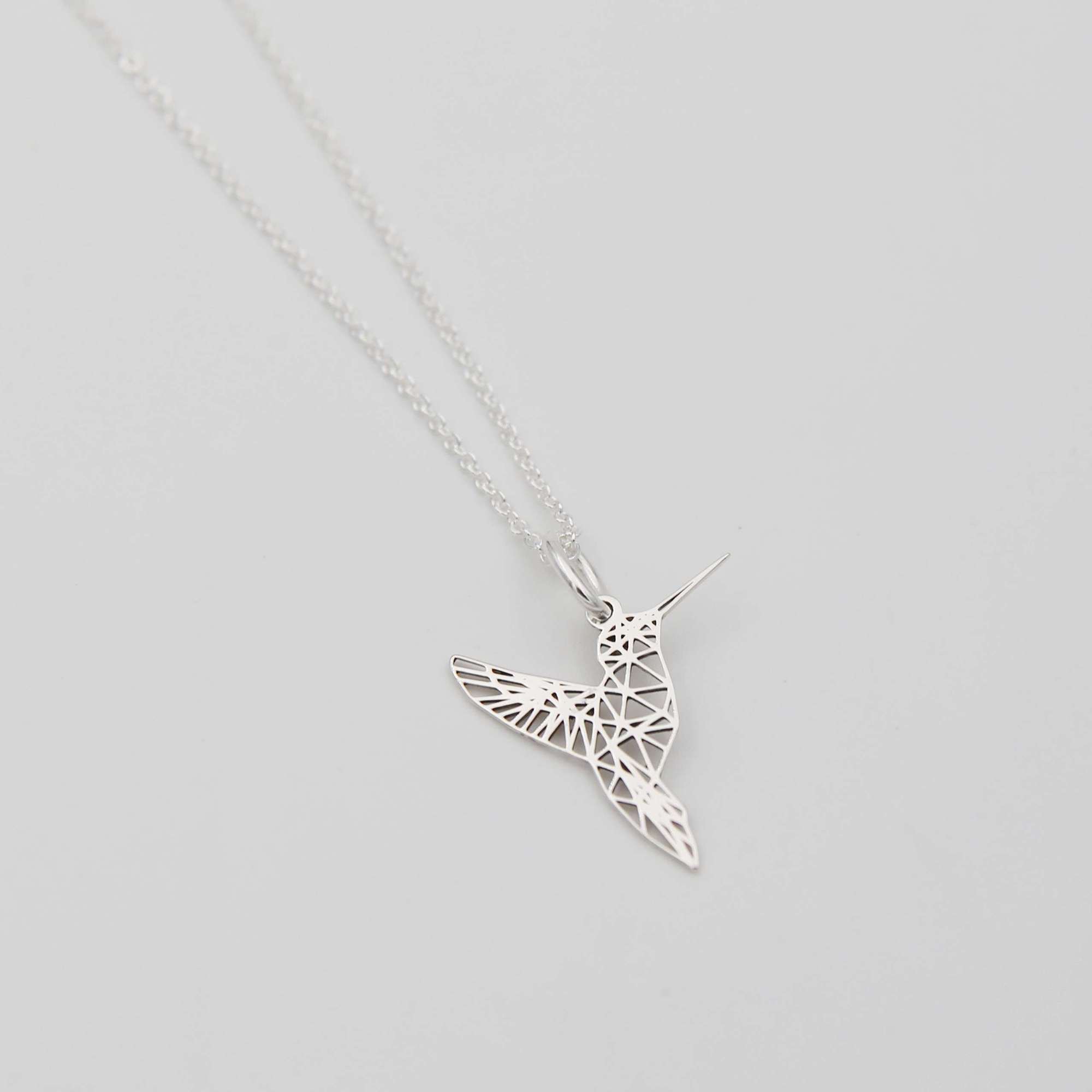 Серебряная подвеска Колибри  малая 4P474