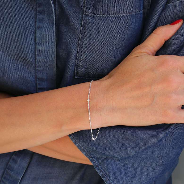 Серебряный браслет-цепочка 3P261