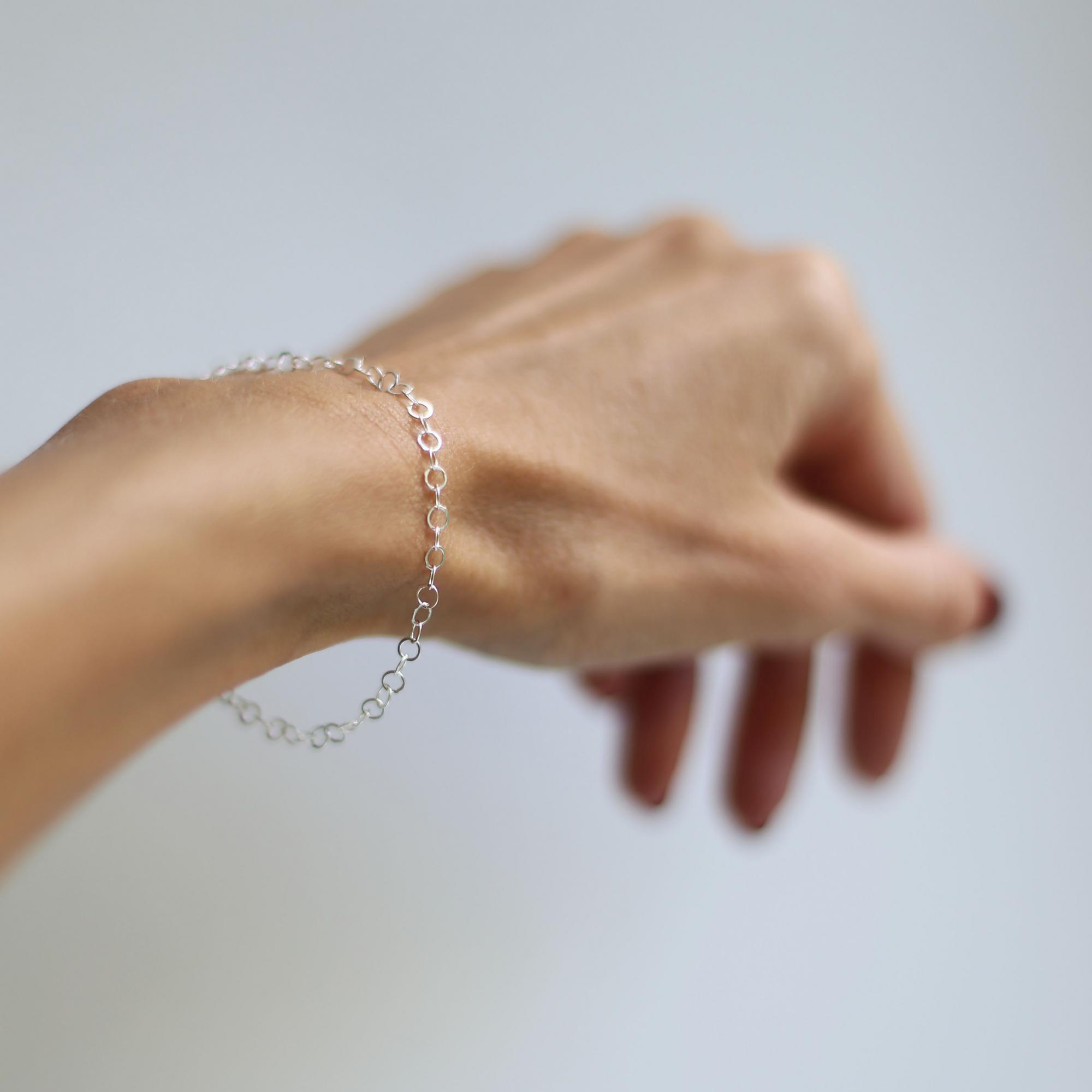 Серебряный браслет-цепочка 3P258