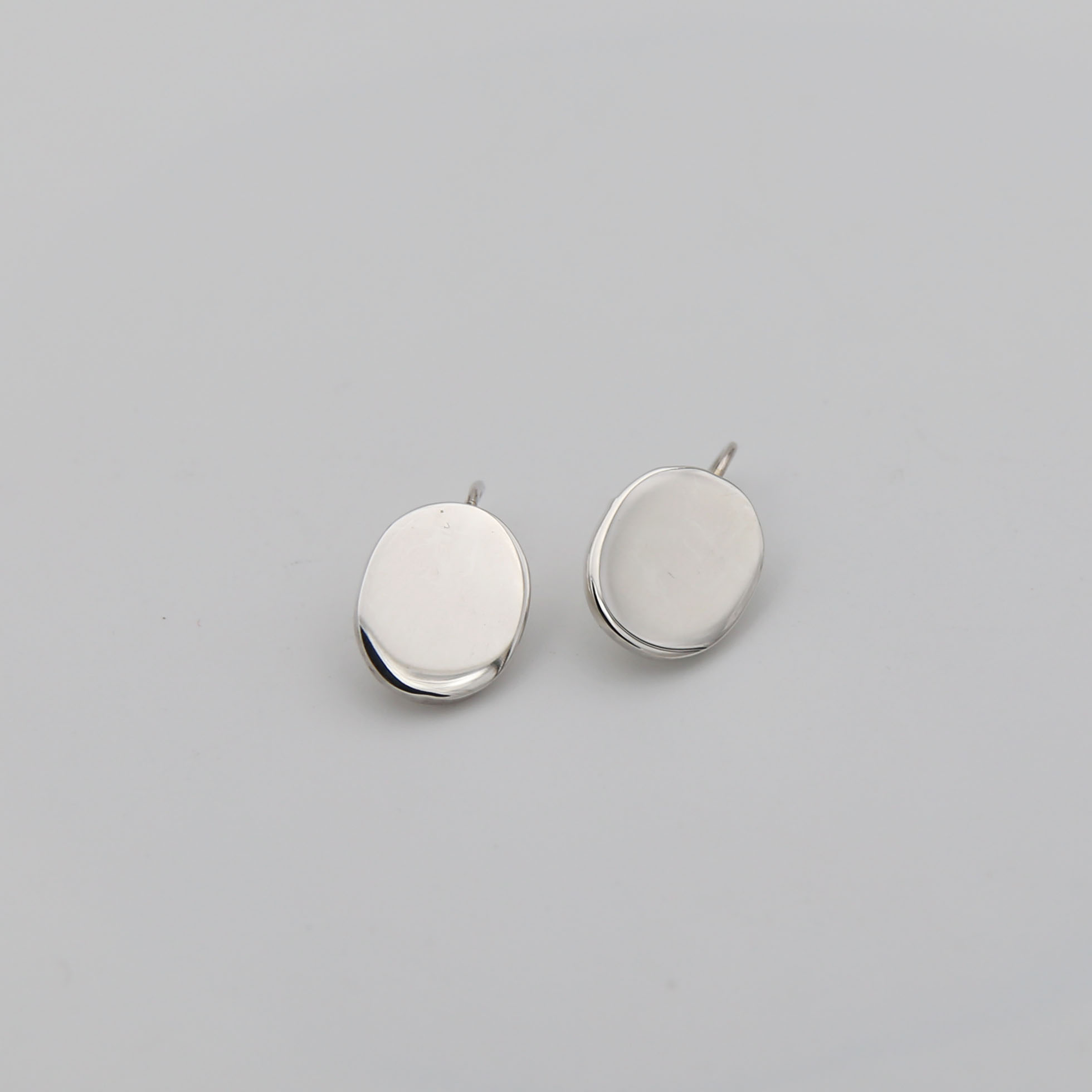 Серьги серебряные овалы малые 1P2060