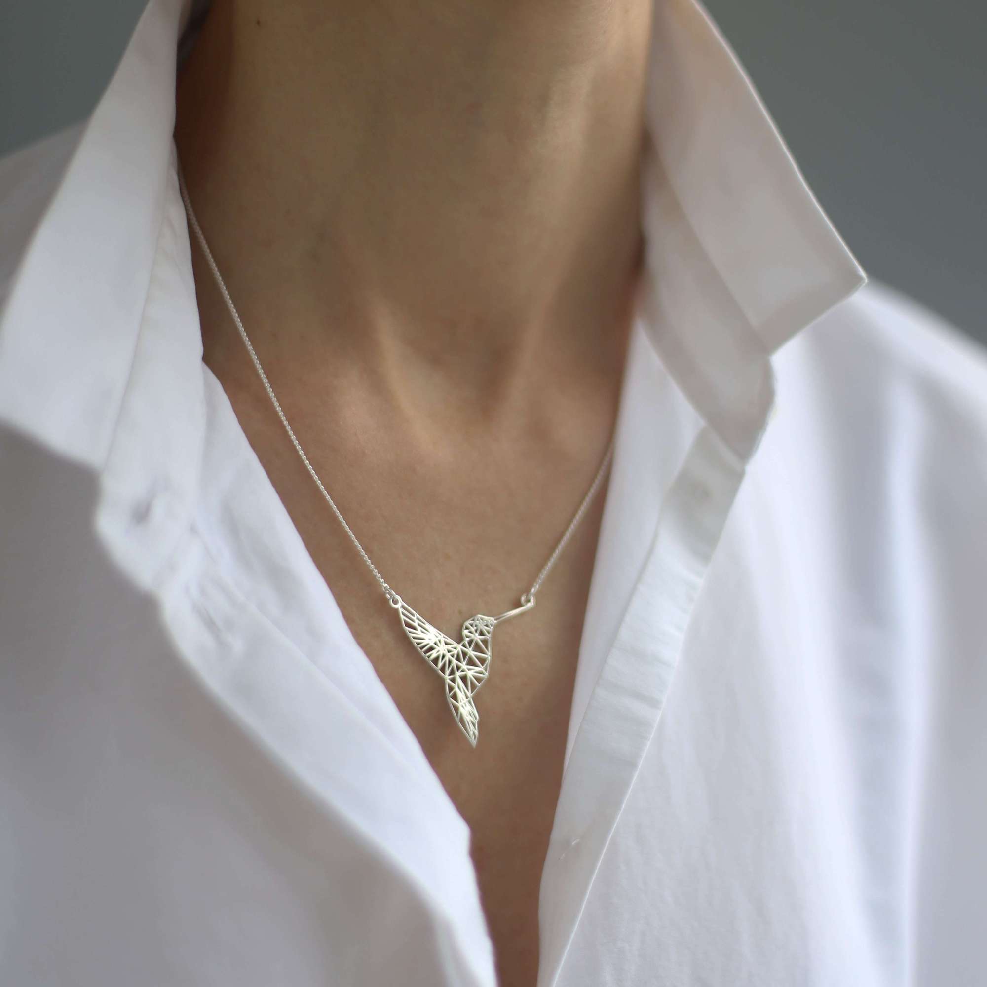 Серебряная подвеска Колибри 4P466