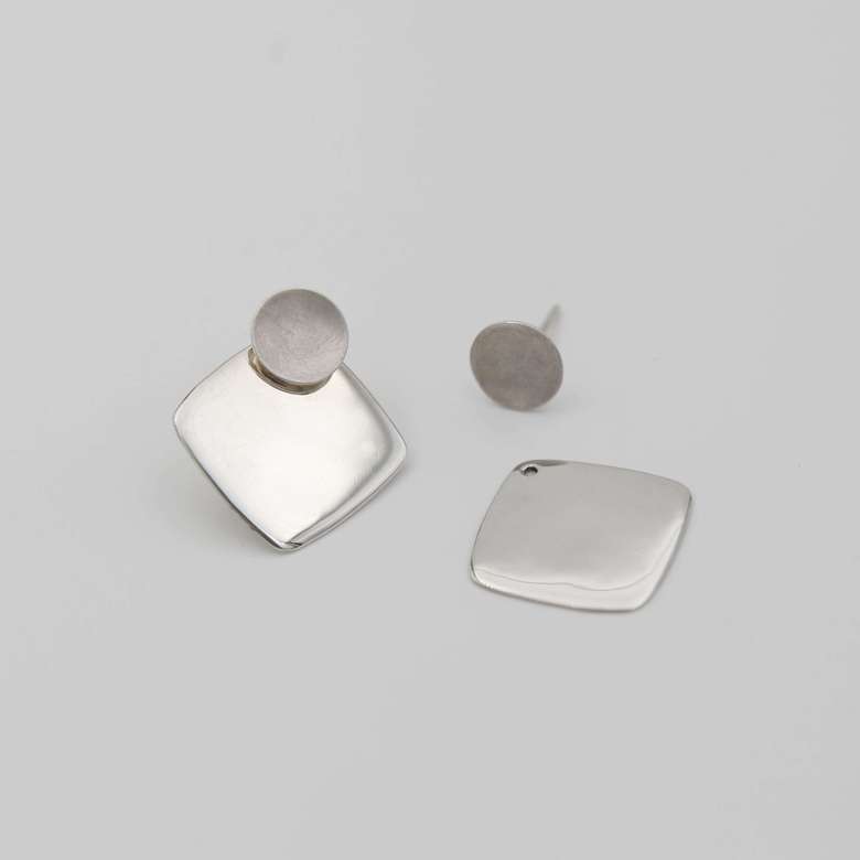 Серьги с подвеской (с матовым гвоздиком) 1P532