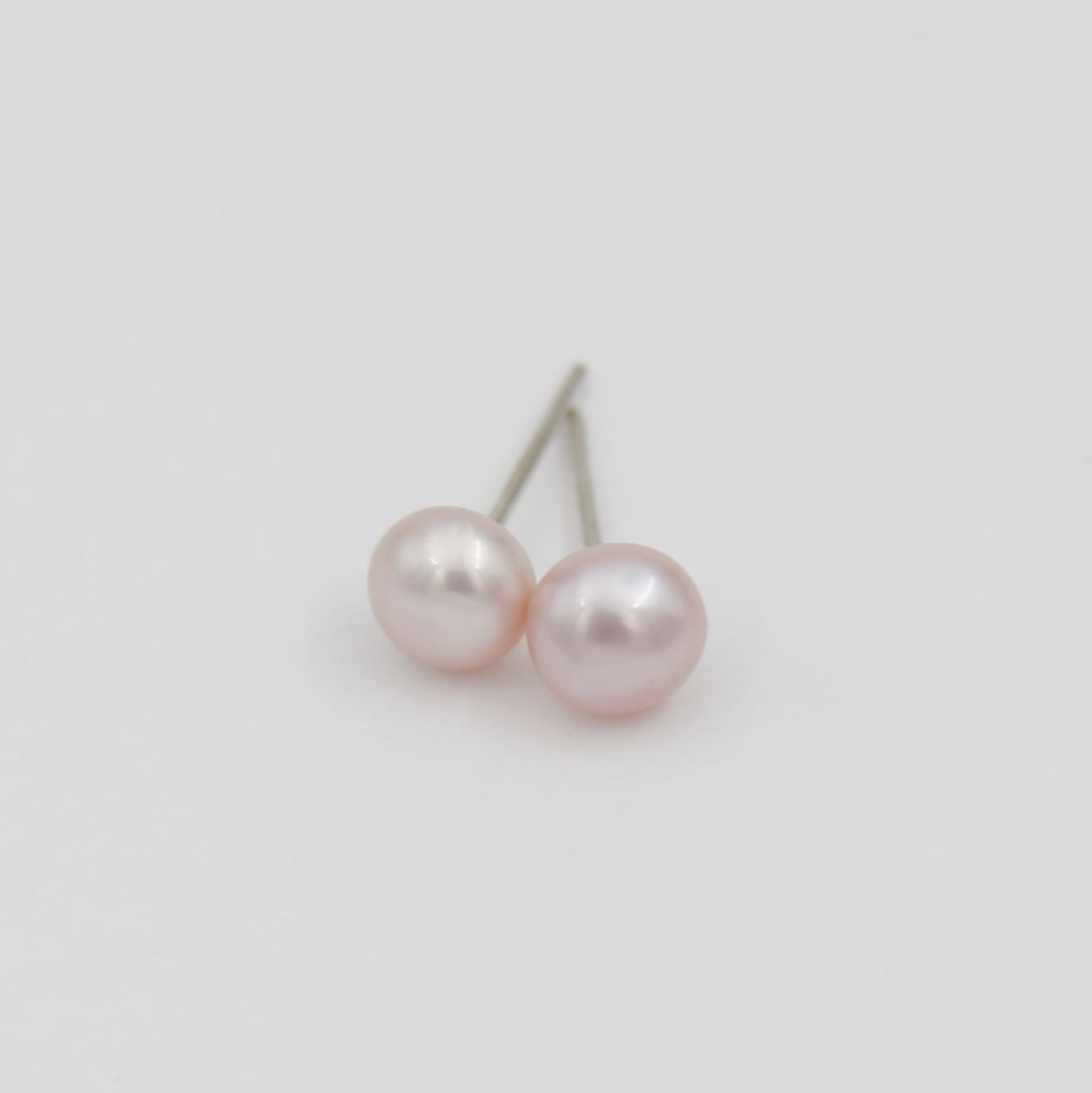 Пусеты с розовым жемчугом 1P2594-3