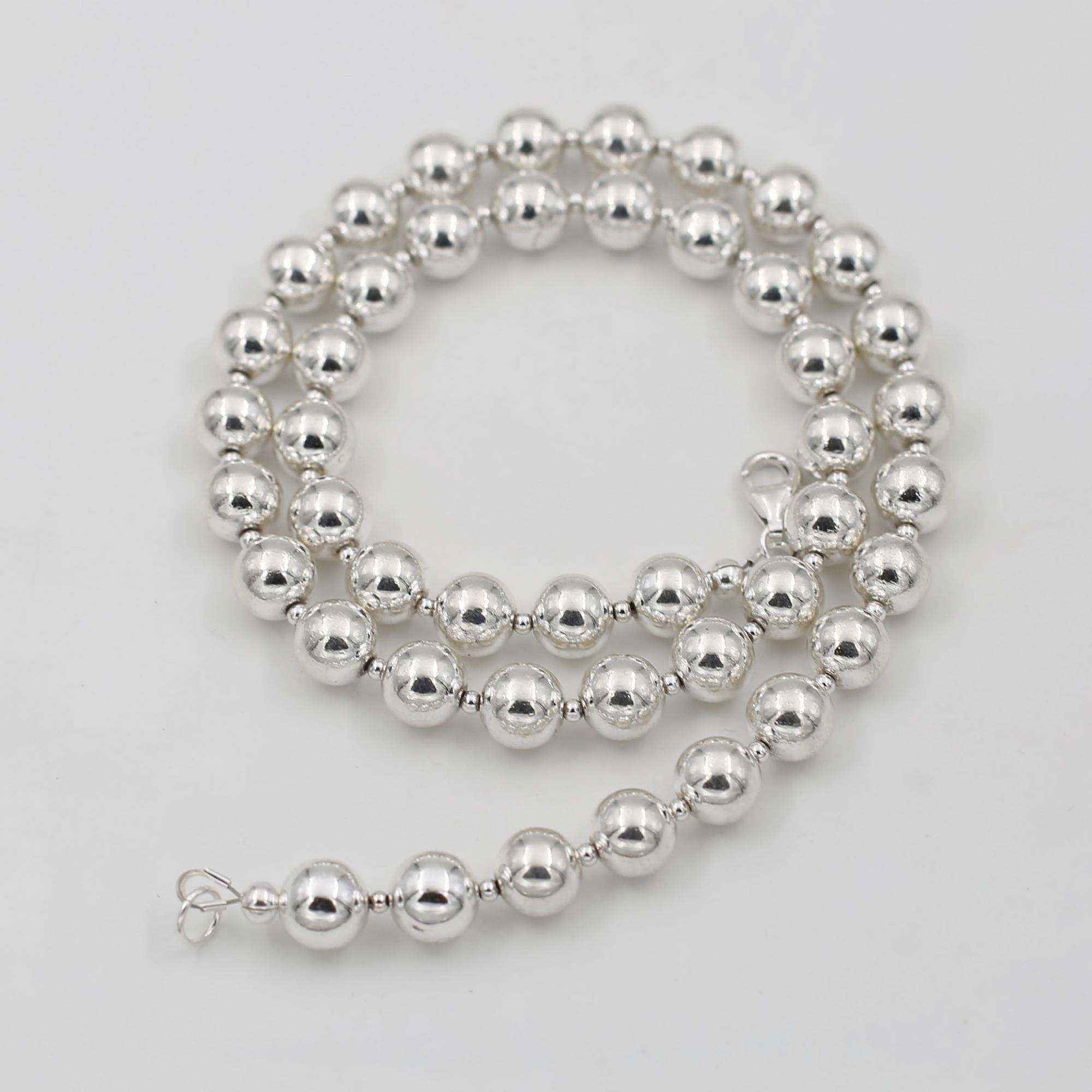 Колье  из гематита серебряного цвета 4P922