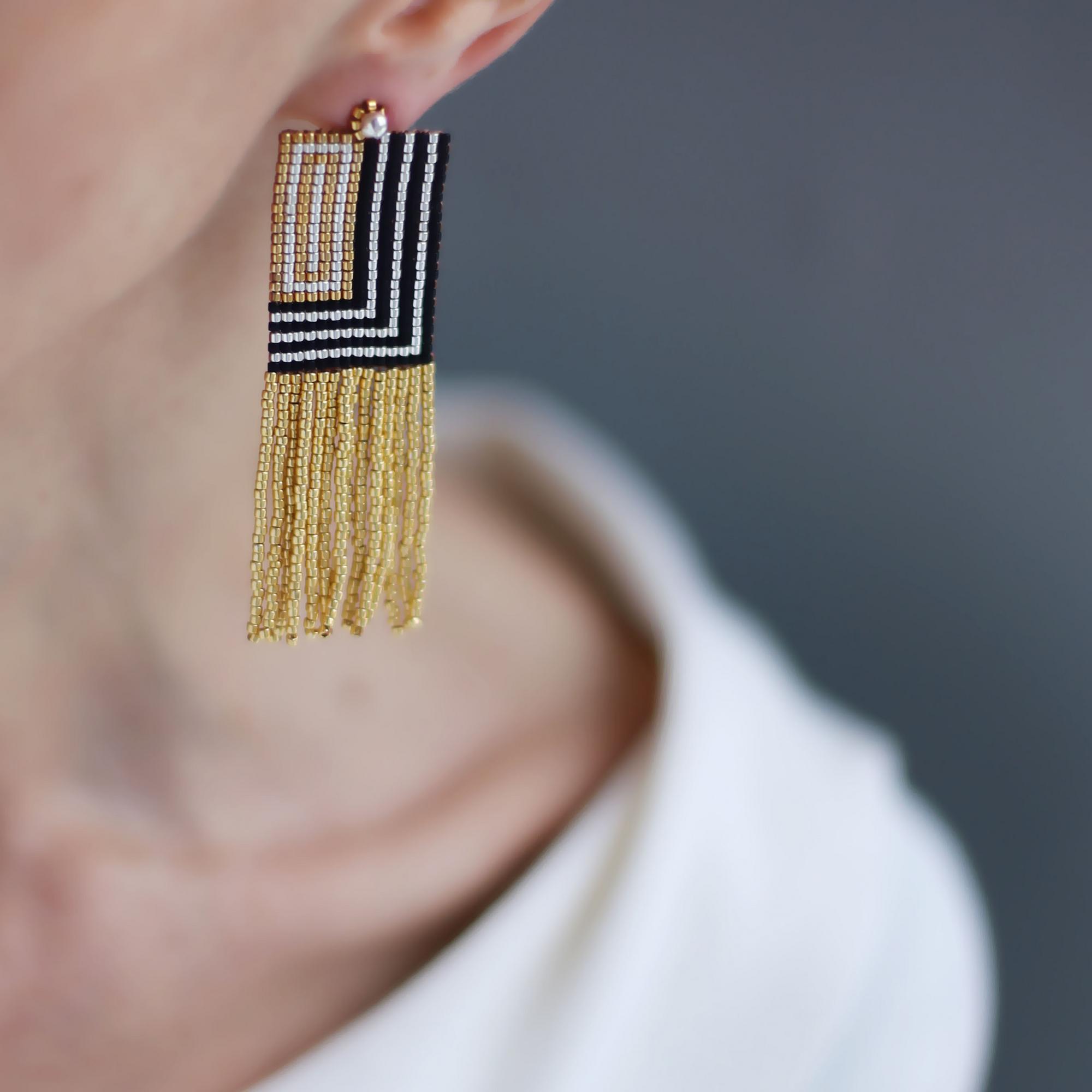 Серьги из бисера 1p2519