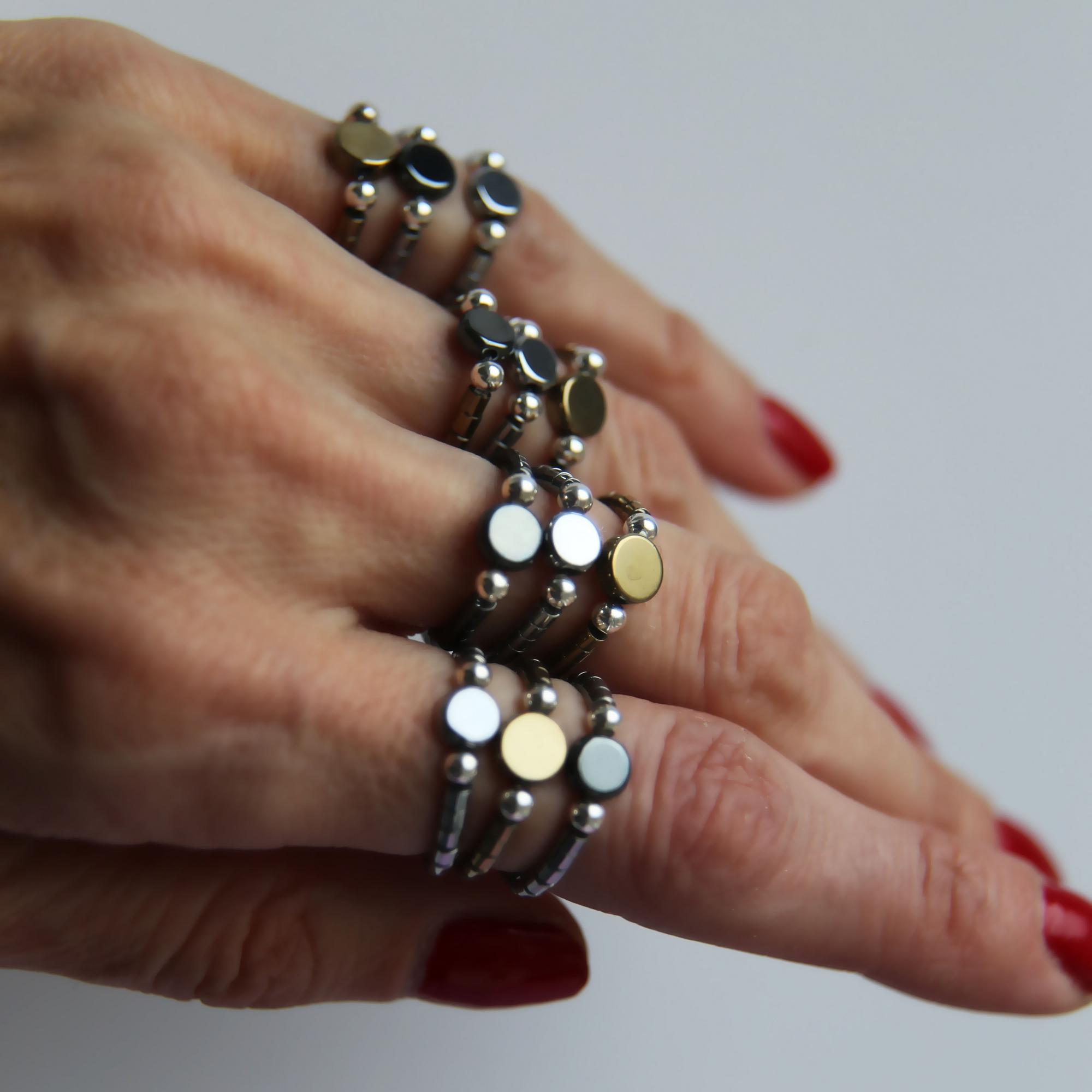 Кольцо из гематита 2P1153