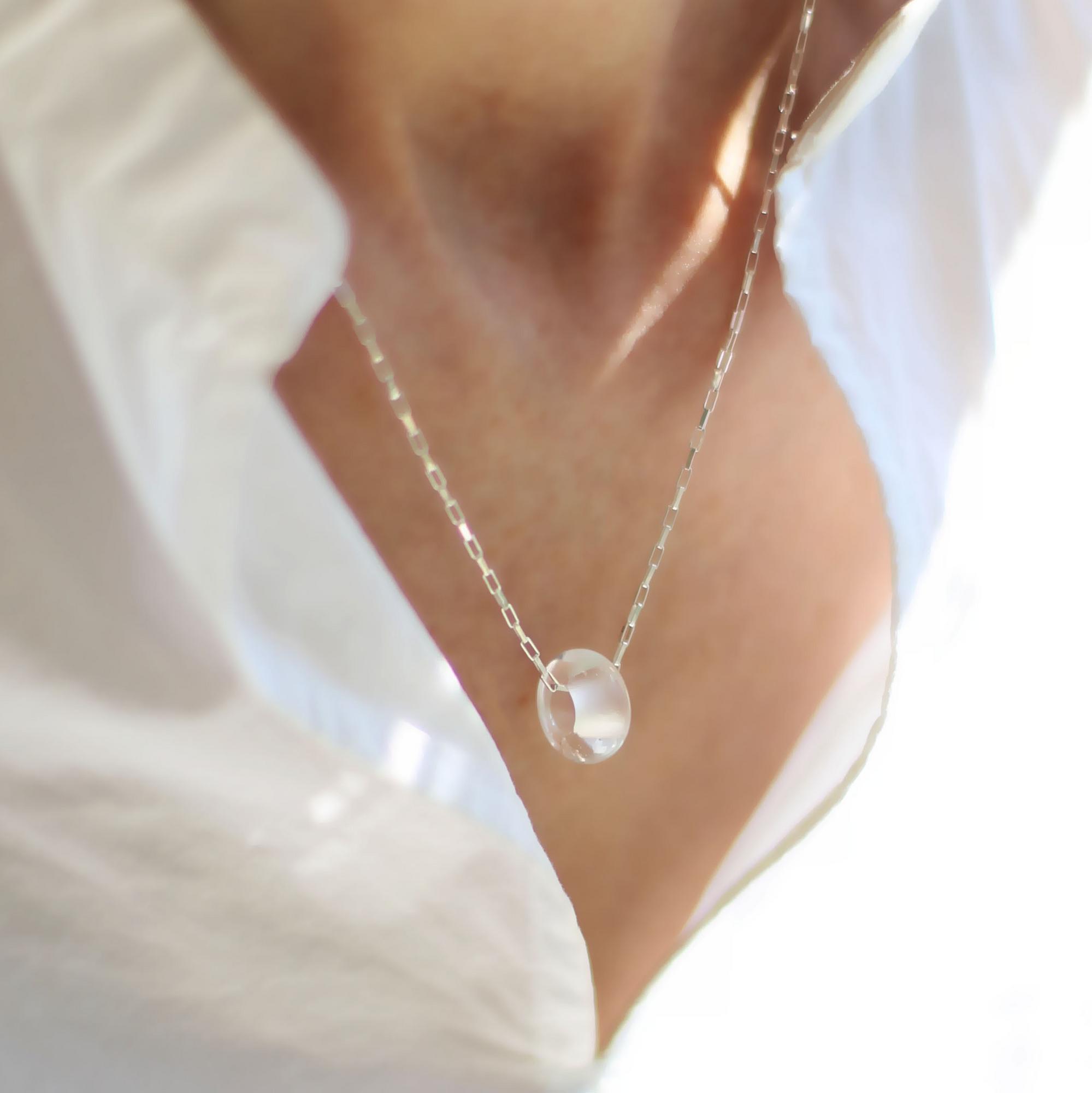 Цепь с подвеской из горного хрусталя 4P949