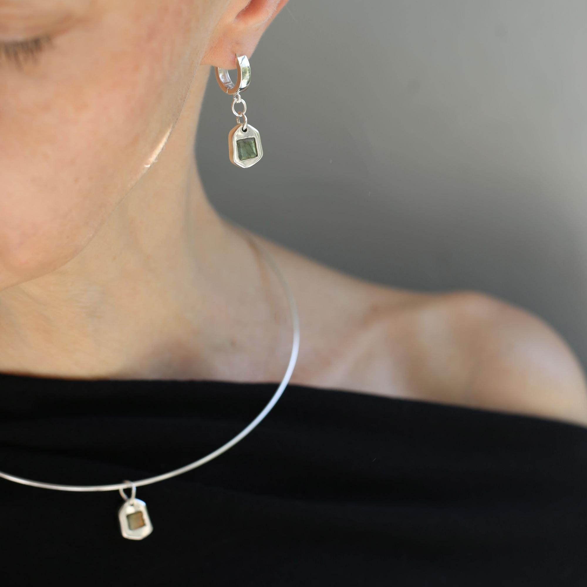 Чокер с лабрадоритом 4P967-1