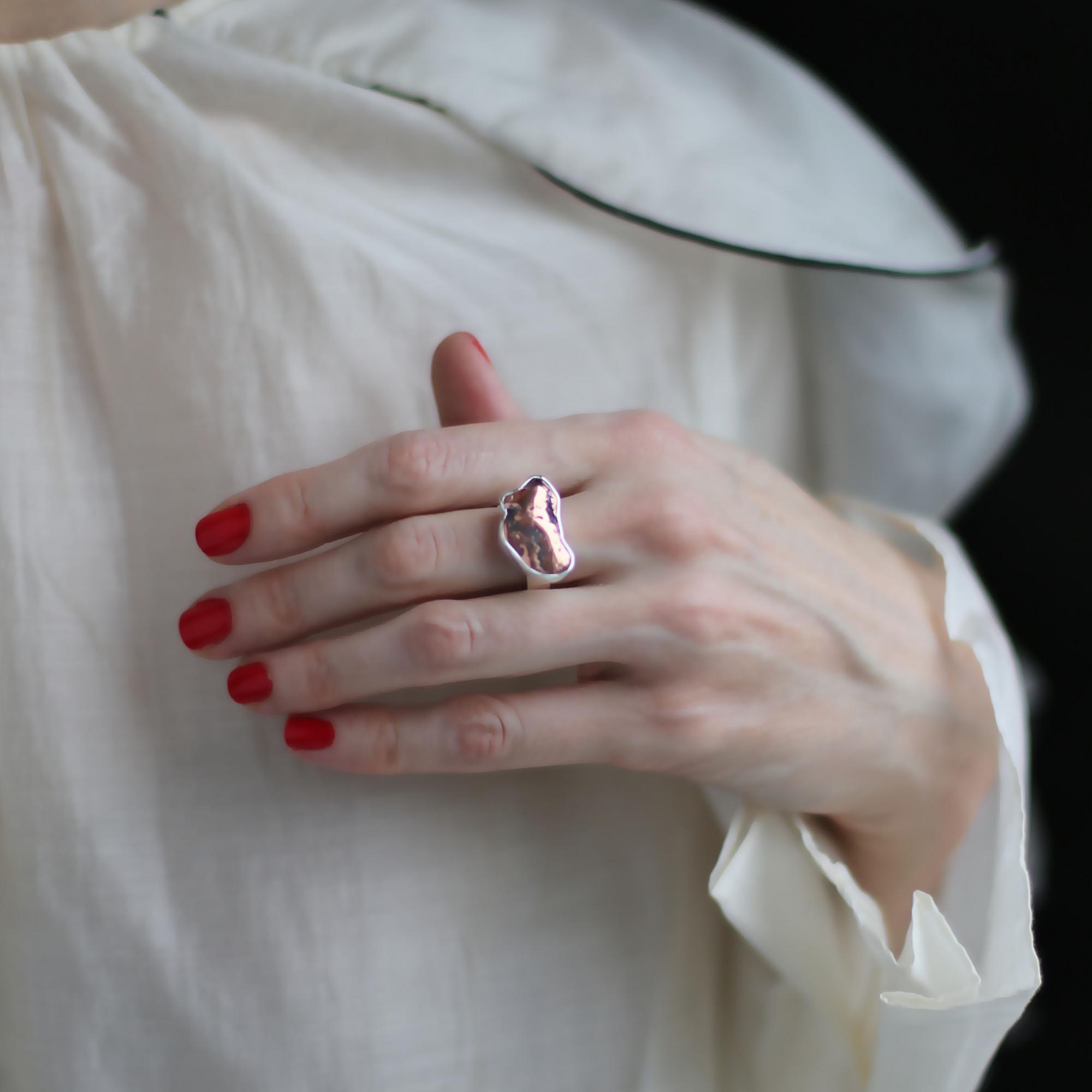 Кольцо с самородком Меди 2P1214