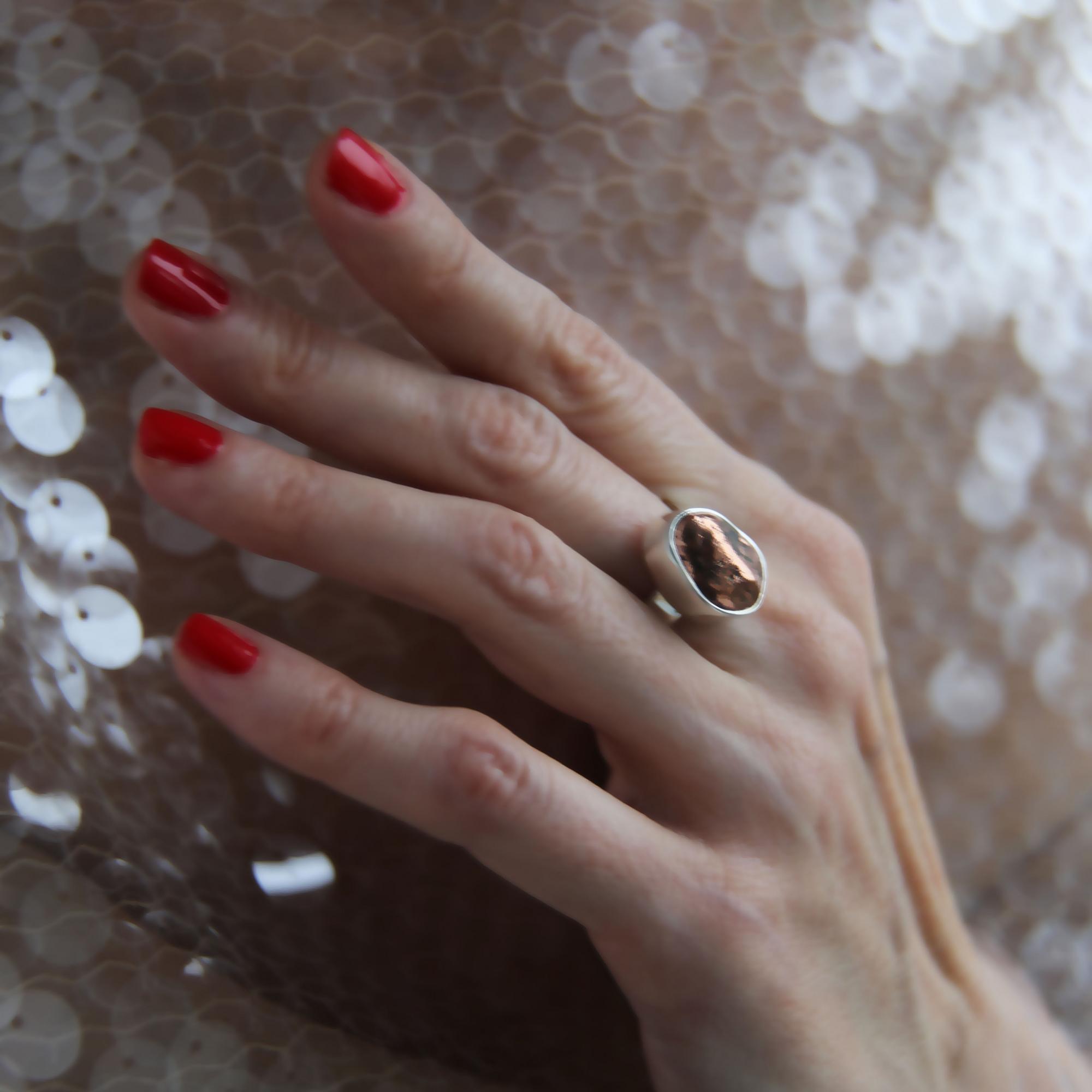 Кольцо с самородком Меди 2P1215