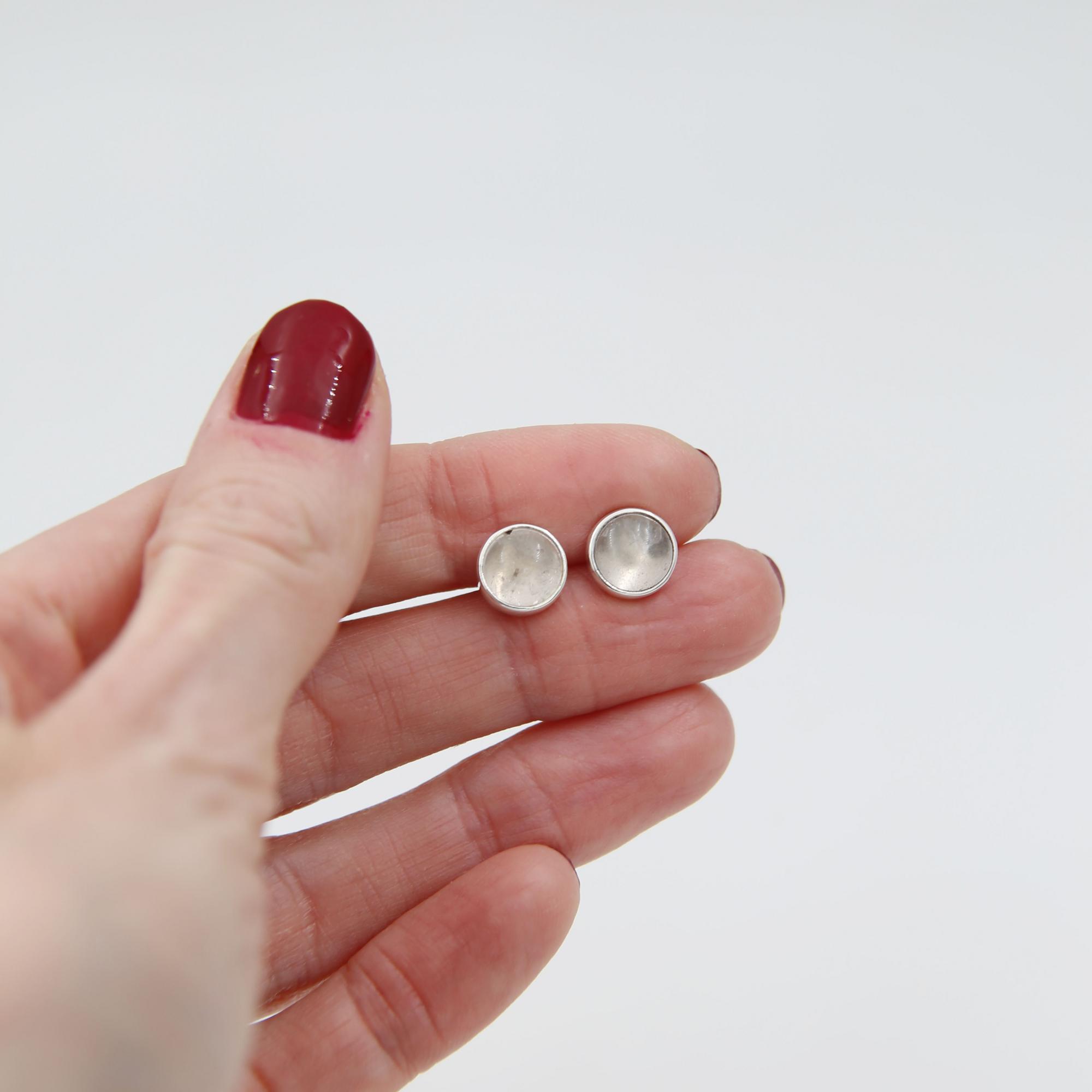 Серьги-гвоздики с горным хрусталем 1P2199