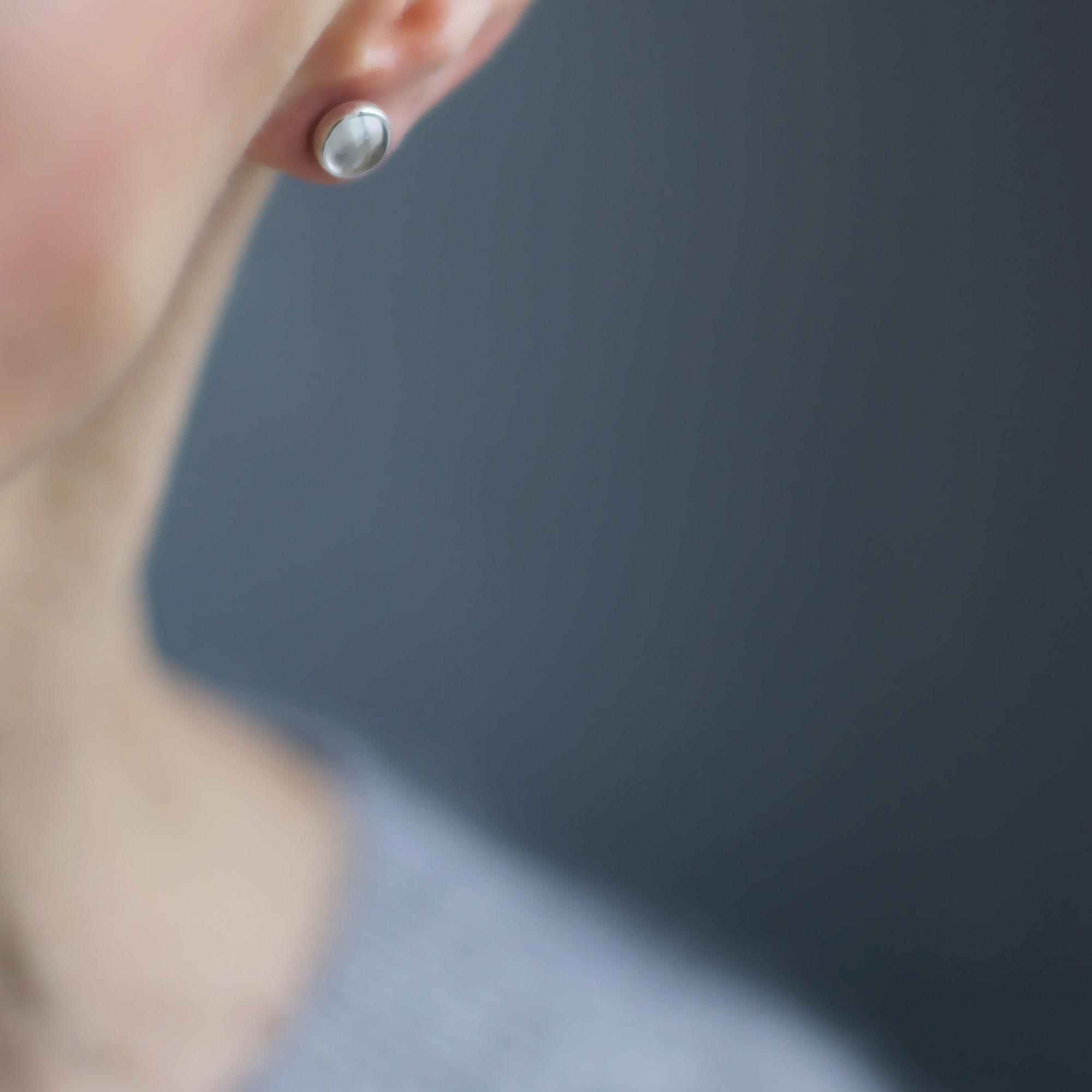 Серьги-гвоздики с горным хрусталем 1P2199