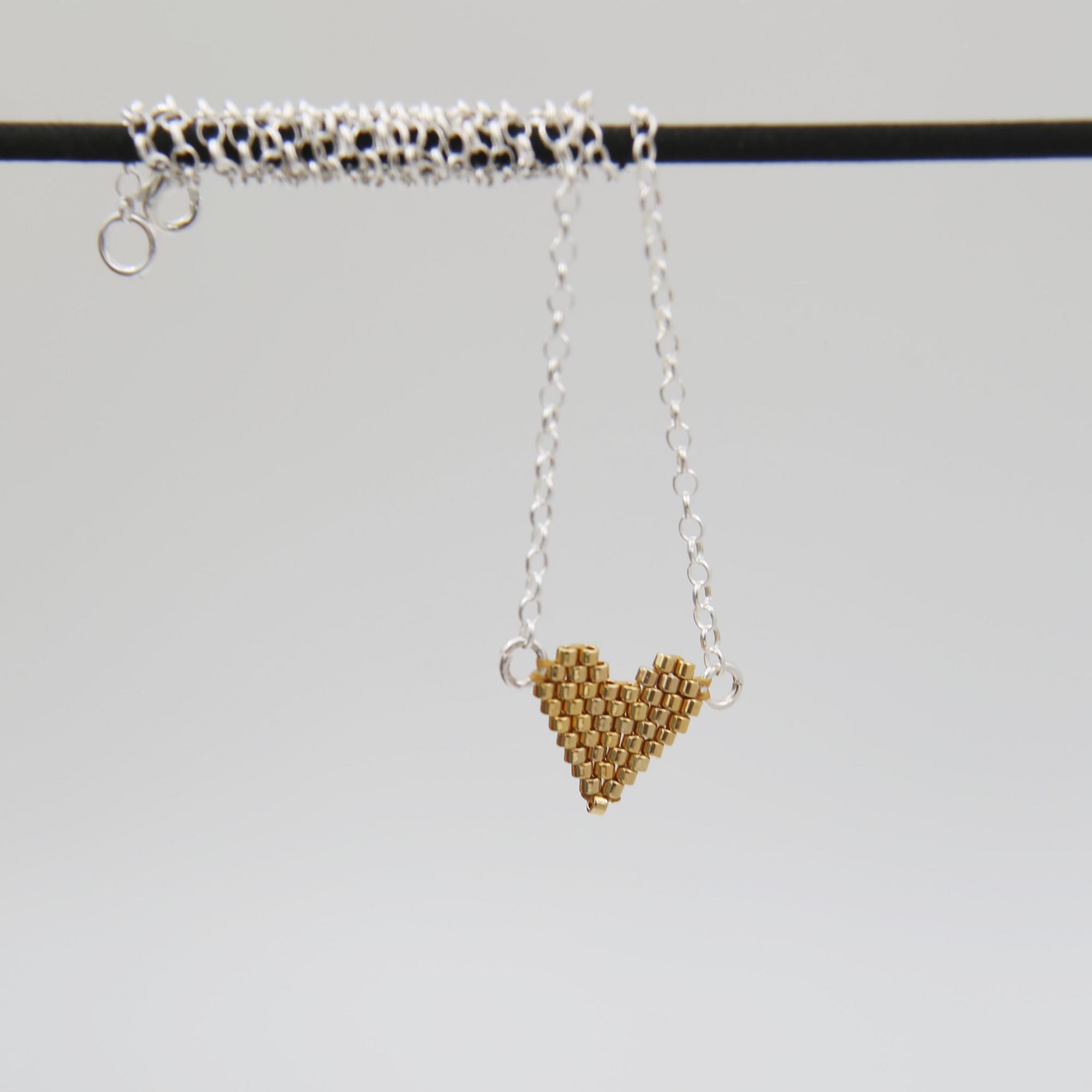 Цепочка с золотым сердцем 4P972-1