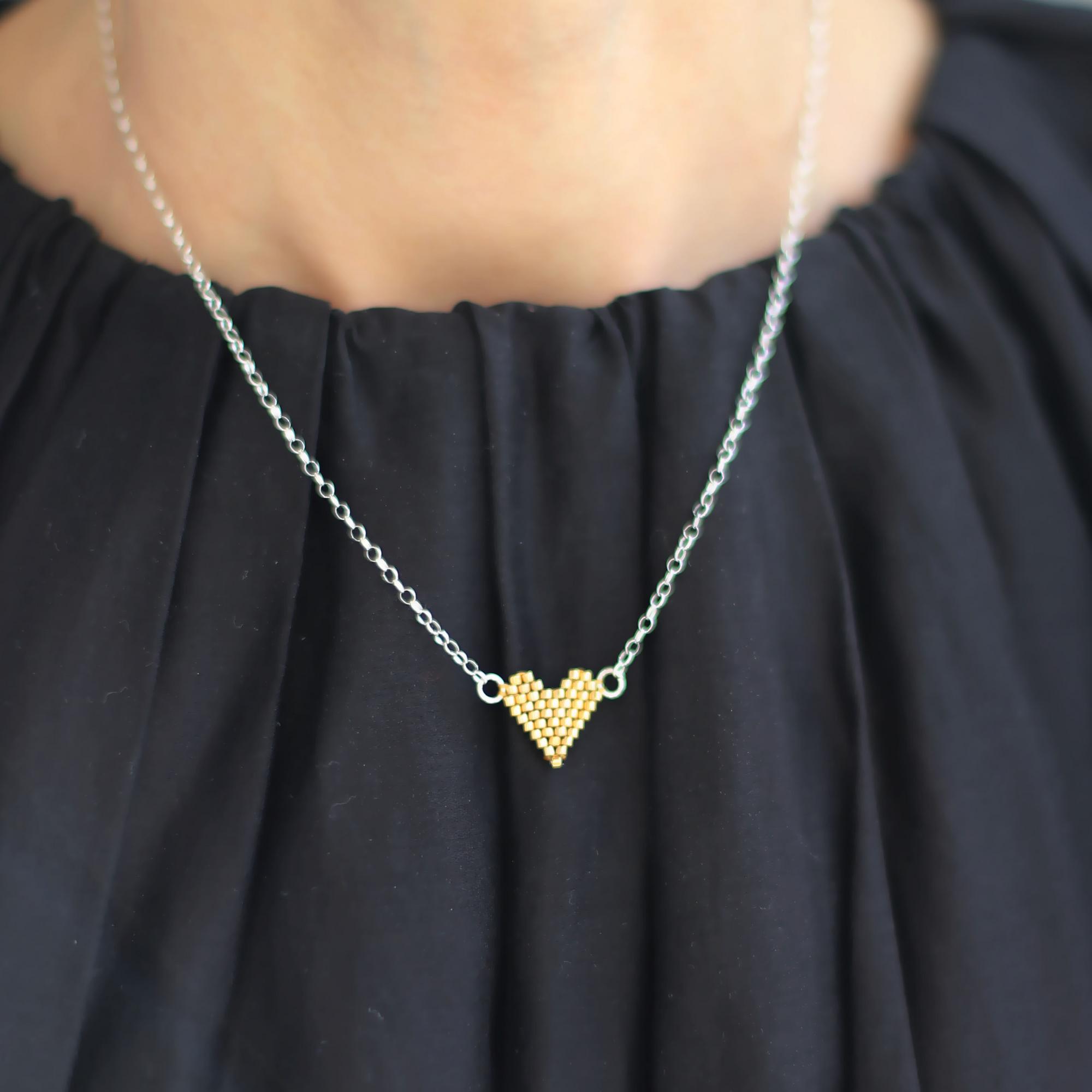 Цепочка с золотым сердцем 4P972-1