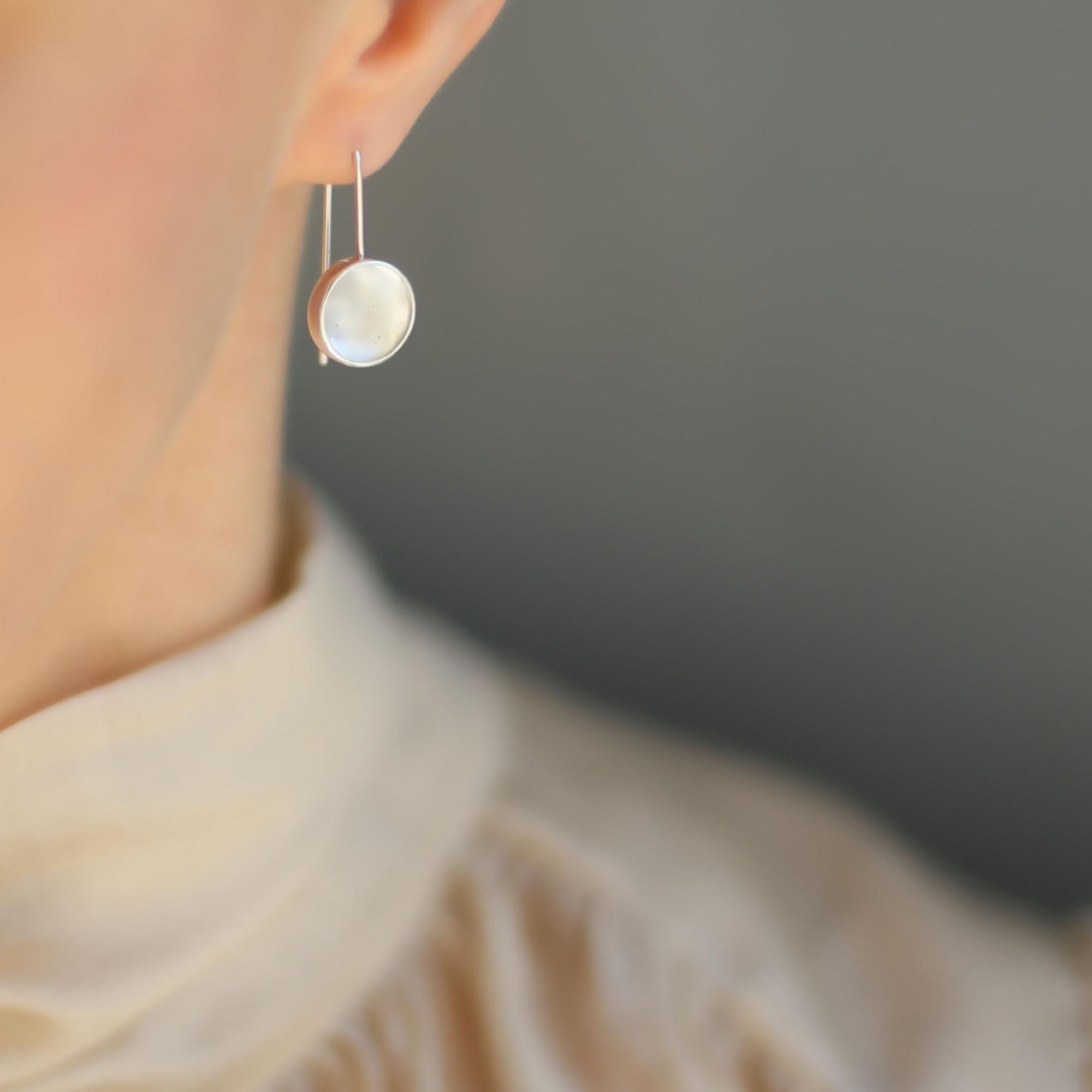 Cерьги со вставкой из горного хрусталя 1P2600