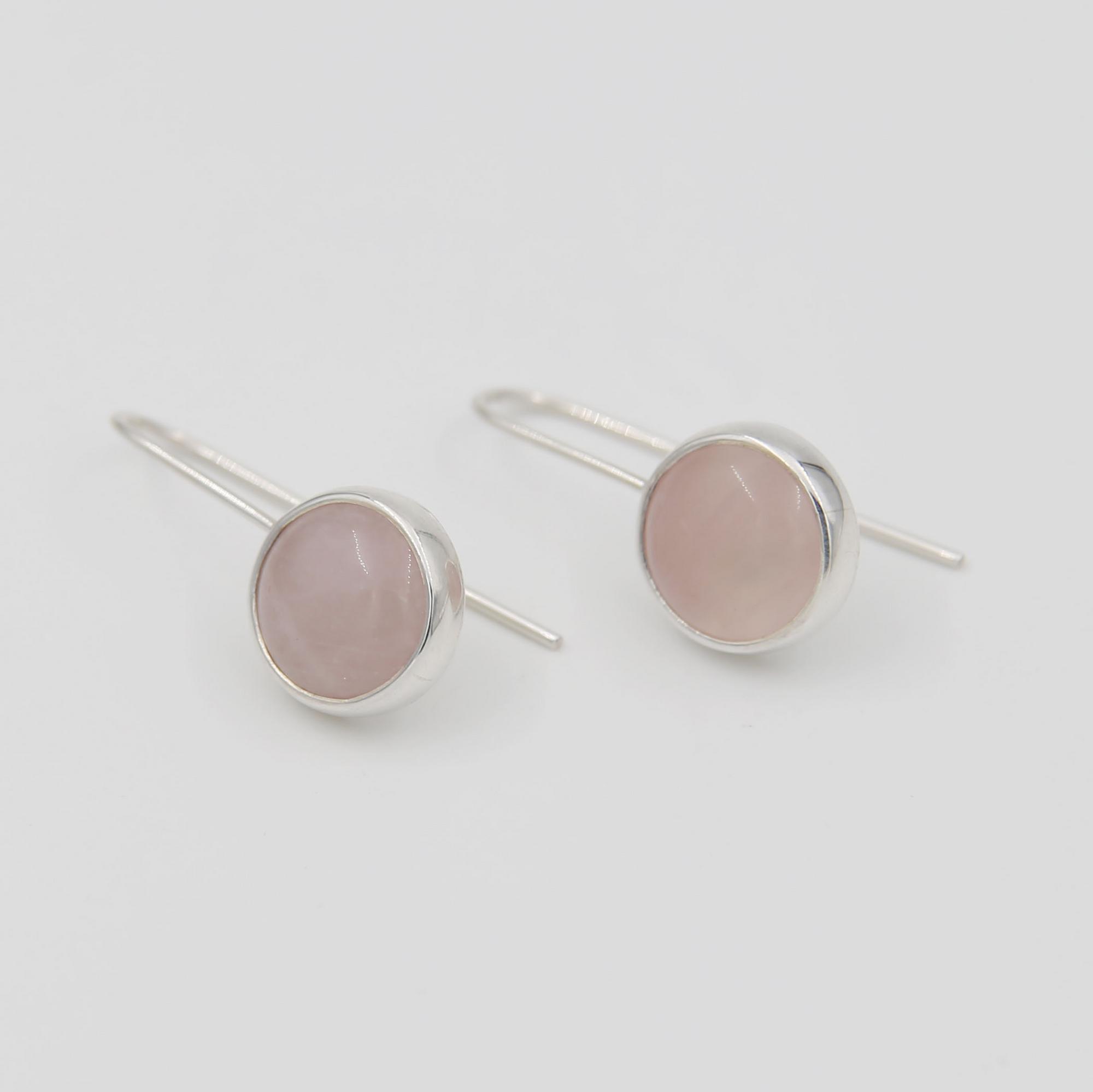 Cерьги со вставкой из розового кварца 1P2598