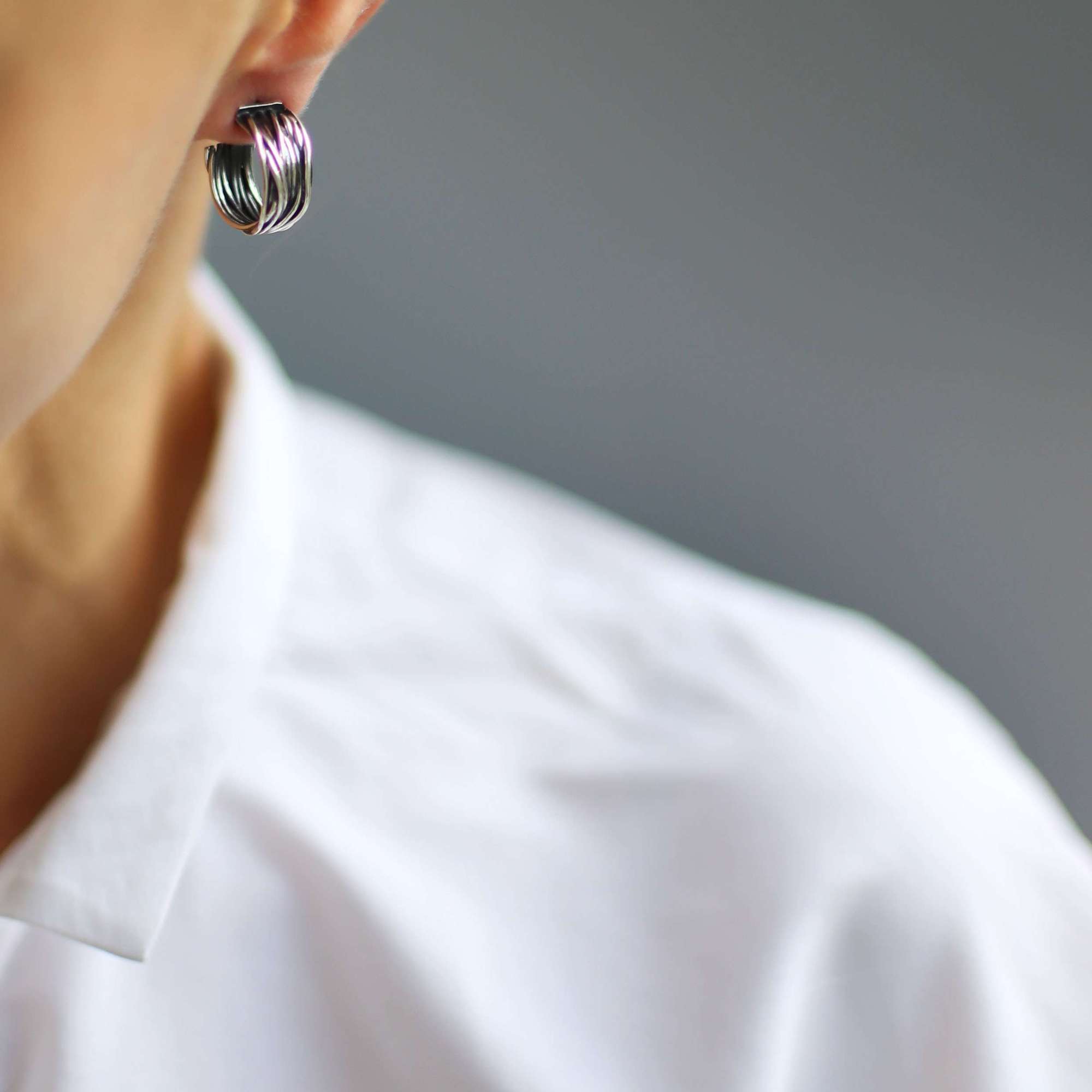 Серебряные серьги 1P591