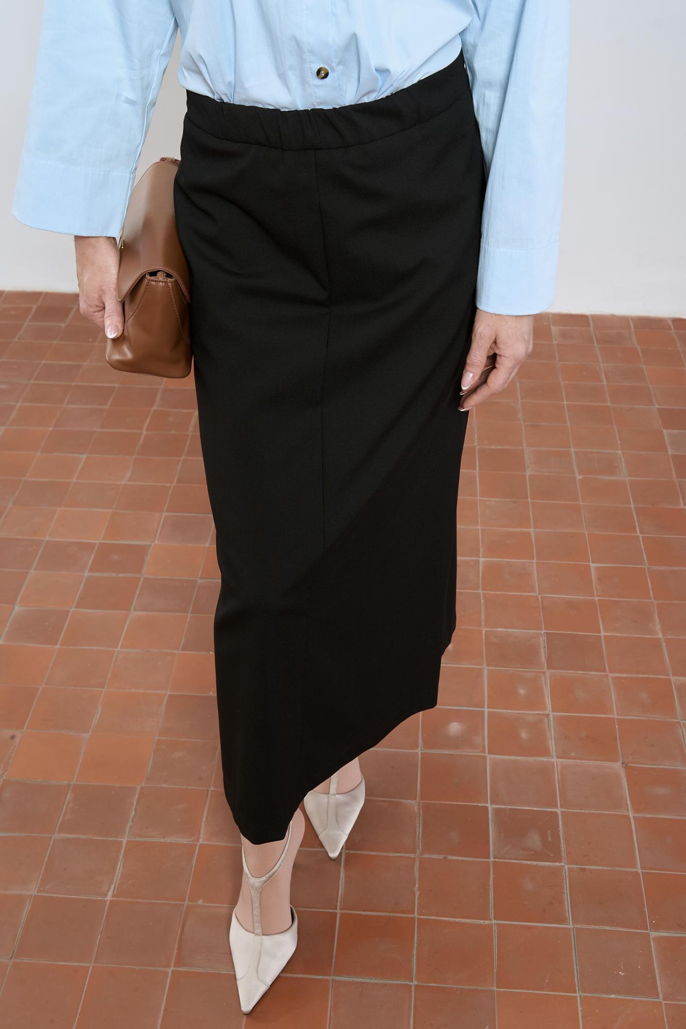 Юбка с подкладкой, чёрная