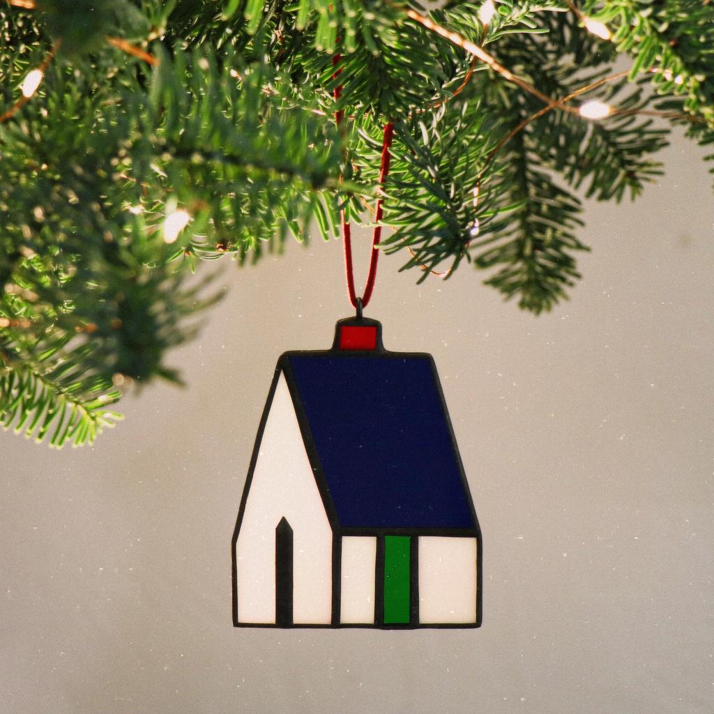 Домик синий