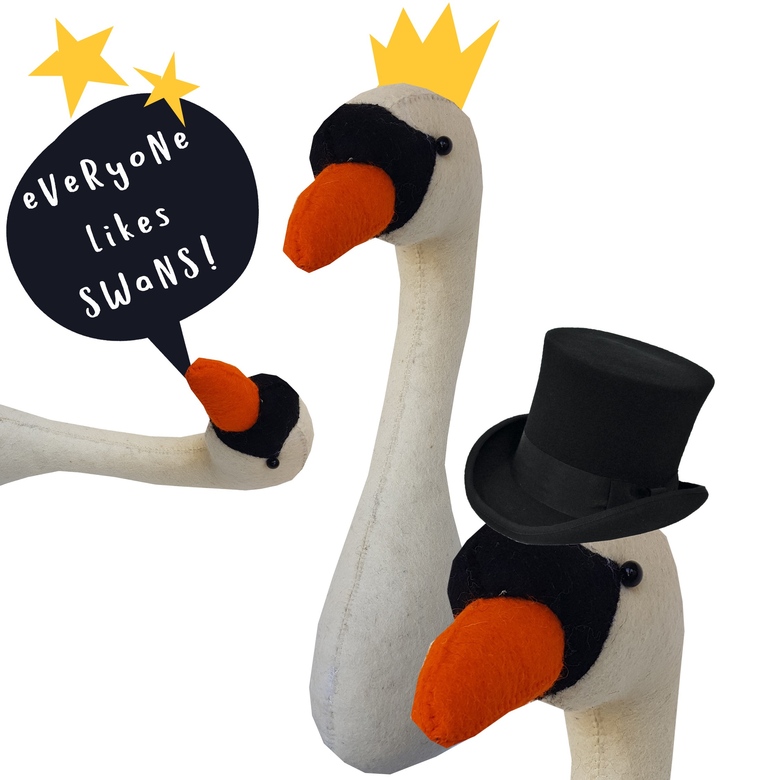 Декоративная голова "Лебедь"