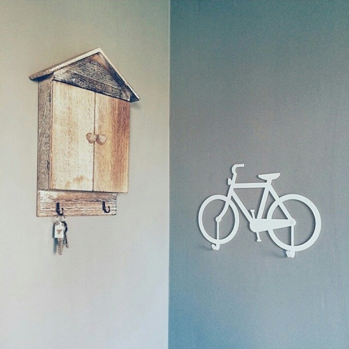 Вешалка "Белый велосипед"
