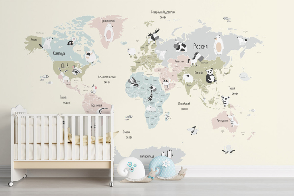 Карта мира "Малышам"