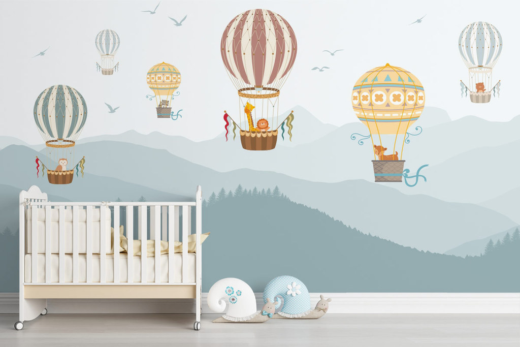 Обои "Воздушный зоопарк"