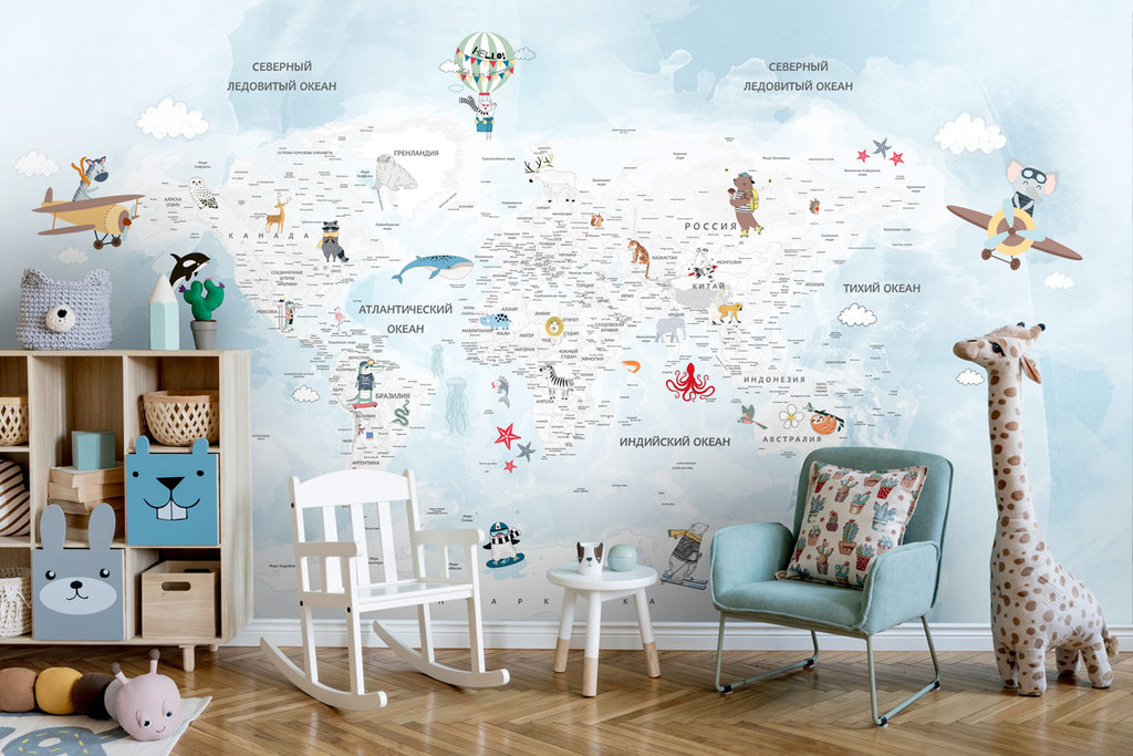 Обои "Детальная карта мира - 4