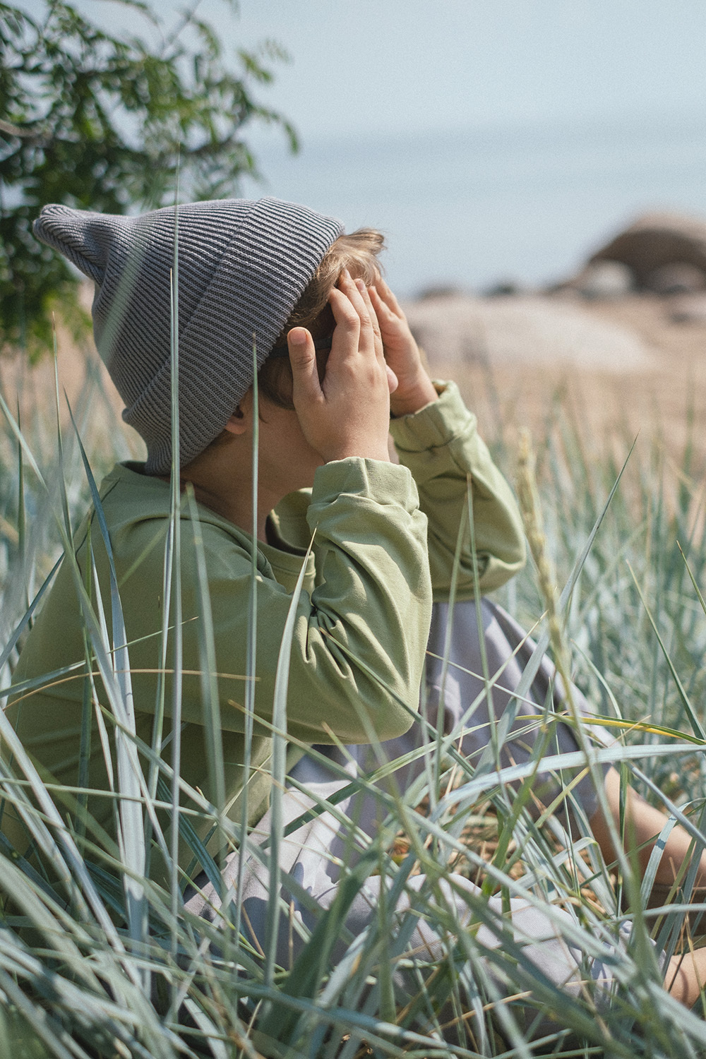 Хлопковая шапка серая sharskin