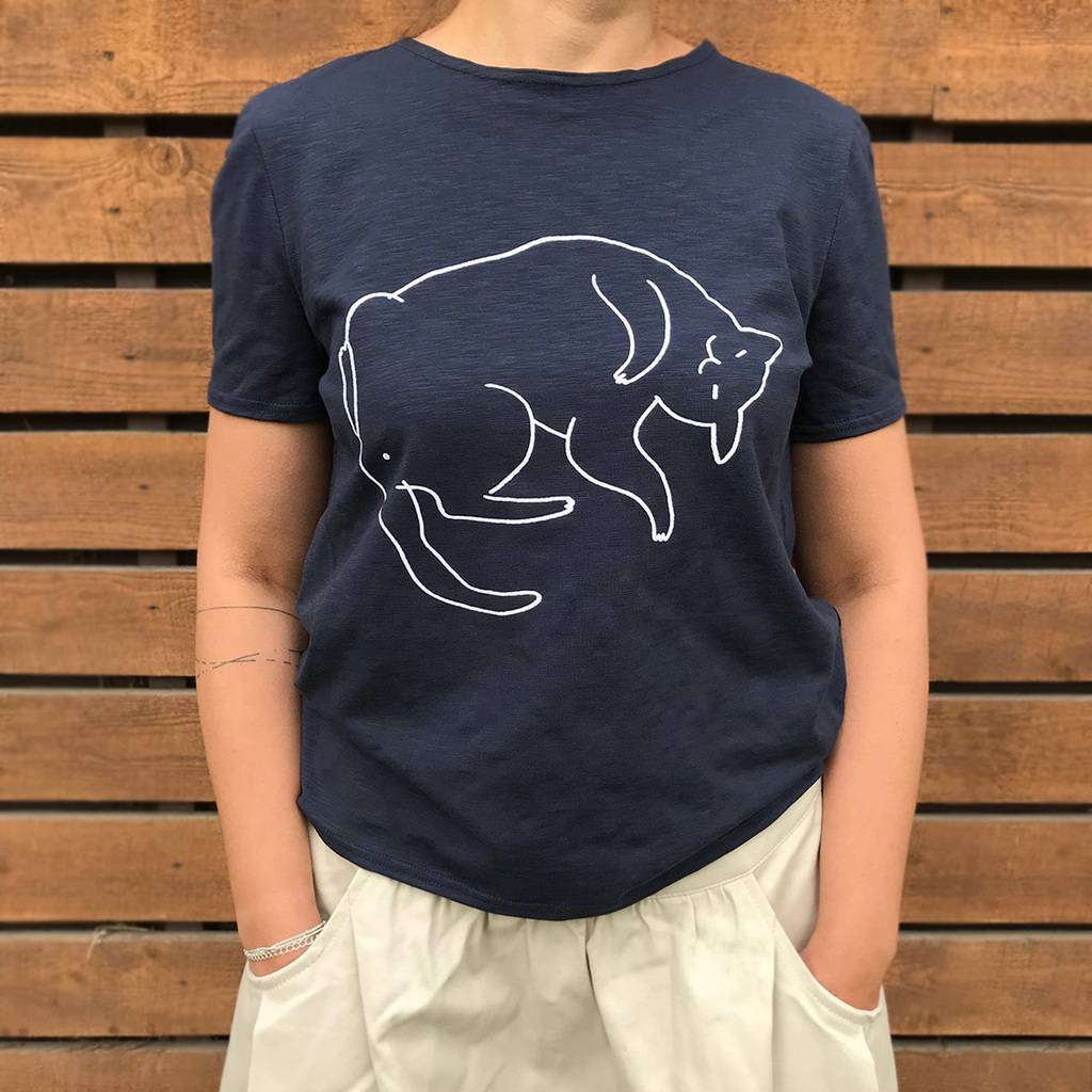 "Футболка c котиком" графитовая (взрослые)